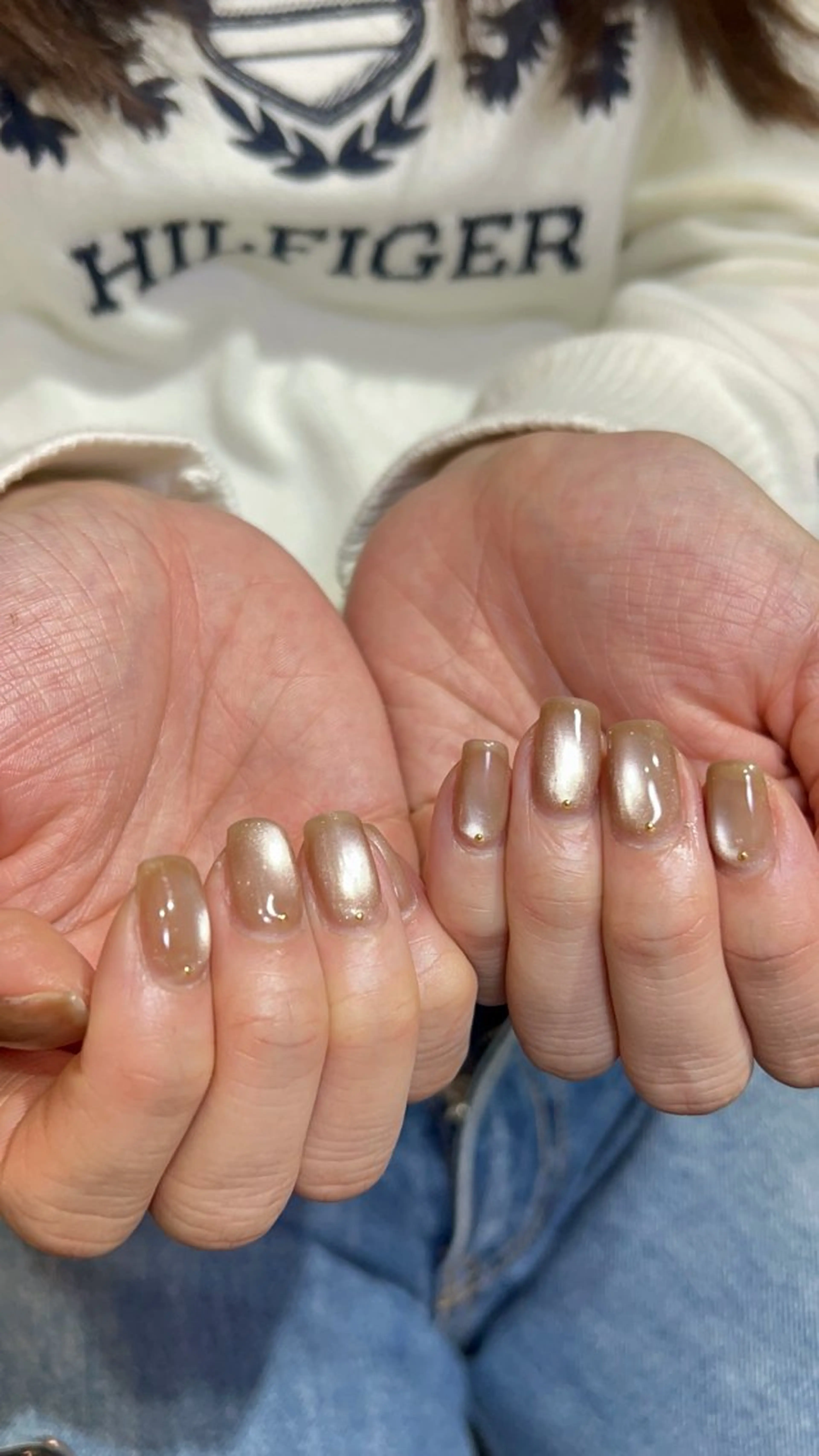 ネイル マグネットネイル マグネットワンカラー ワンカラーネイル Harp Nail ことみ🌺💜✨のネイルデザイン