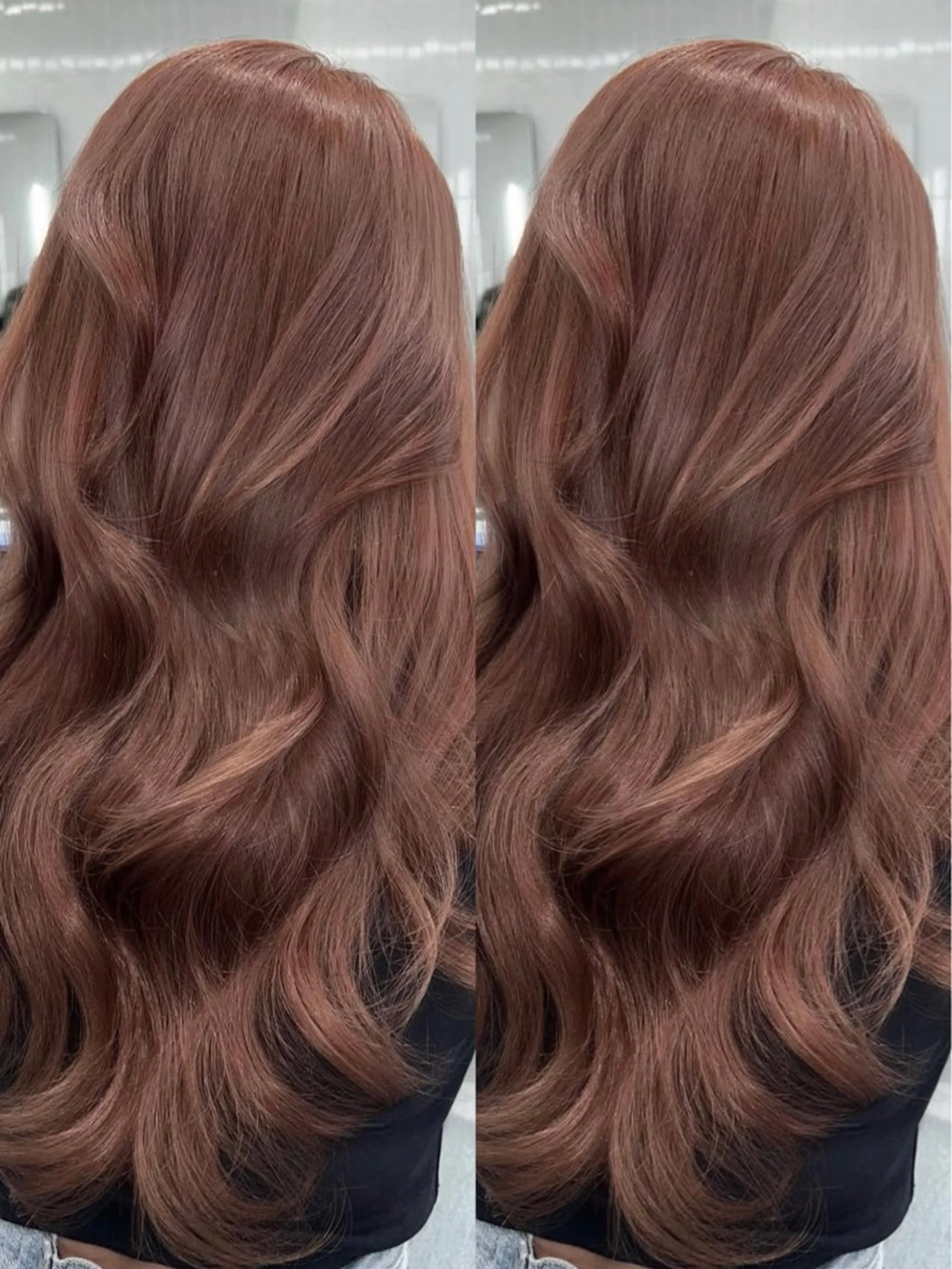 ロング カラー ベージュカラー ブリーチ ブラウンカラー ハイトーンカラー ピンクカラー ヘアカラー 表参道/ハイライト バレイヤージュのヘアスタイル