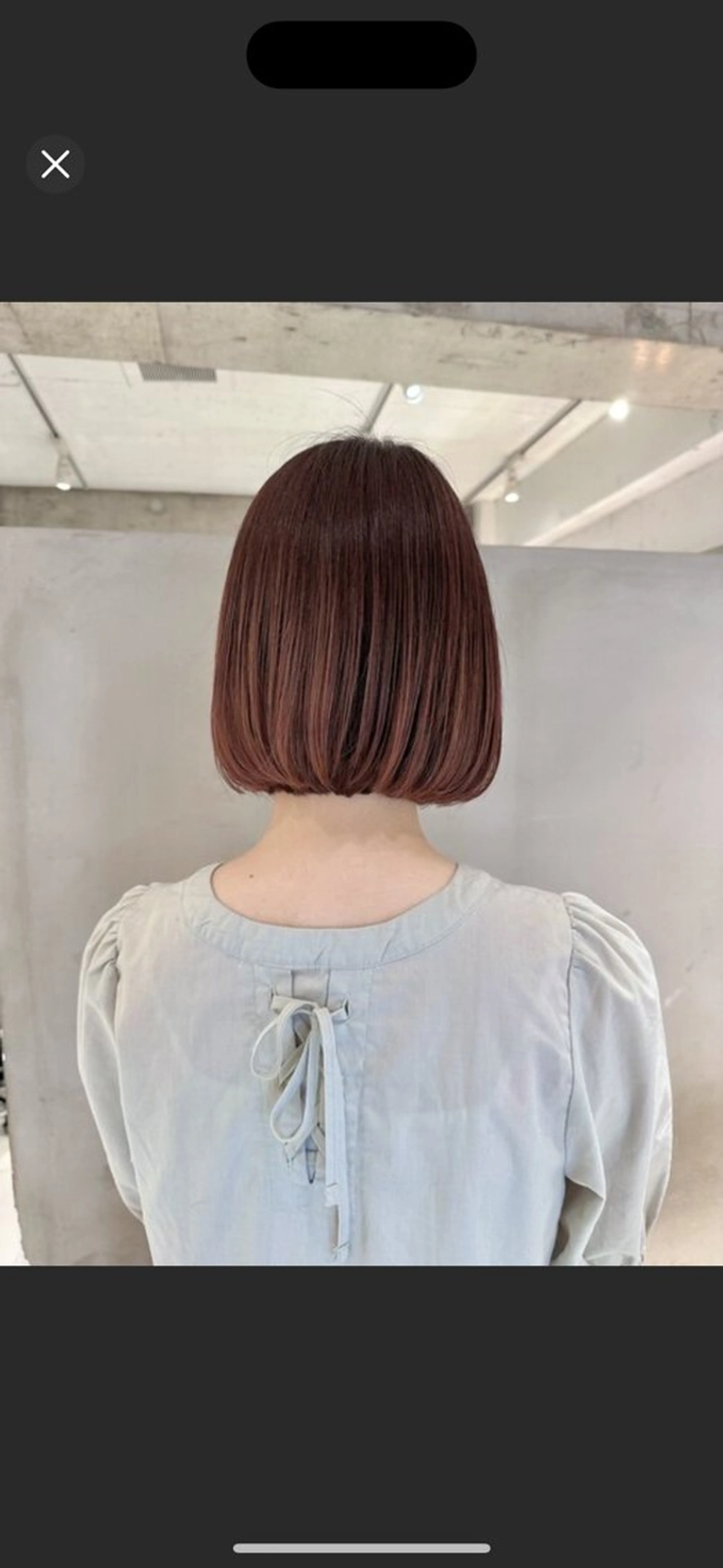 ミディアム ボブ 短めショートカット カットモデルのヘアスタイル