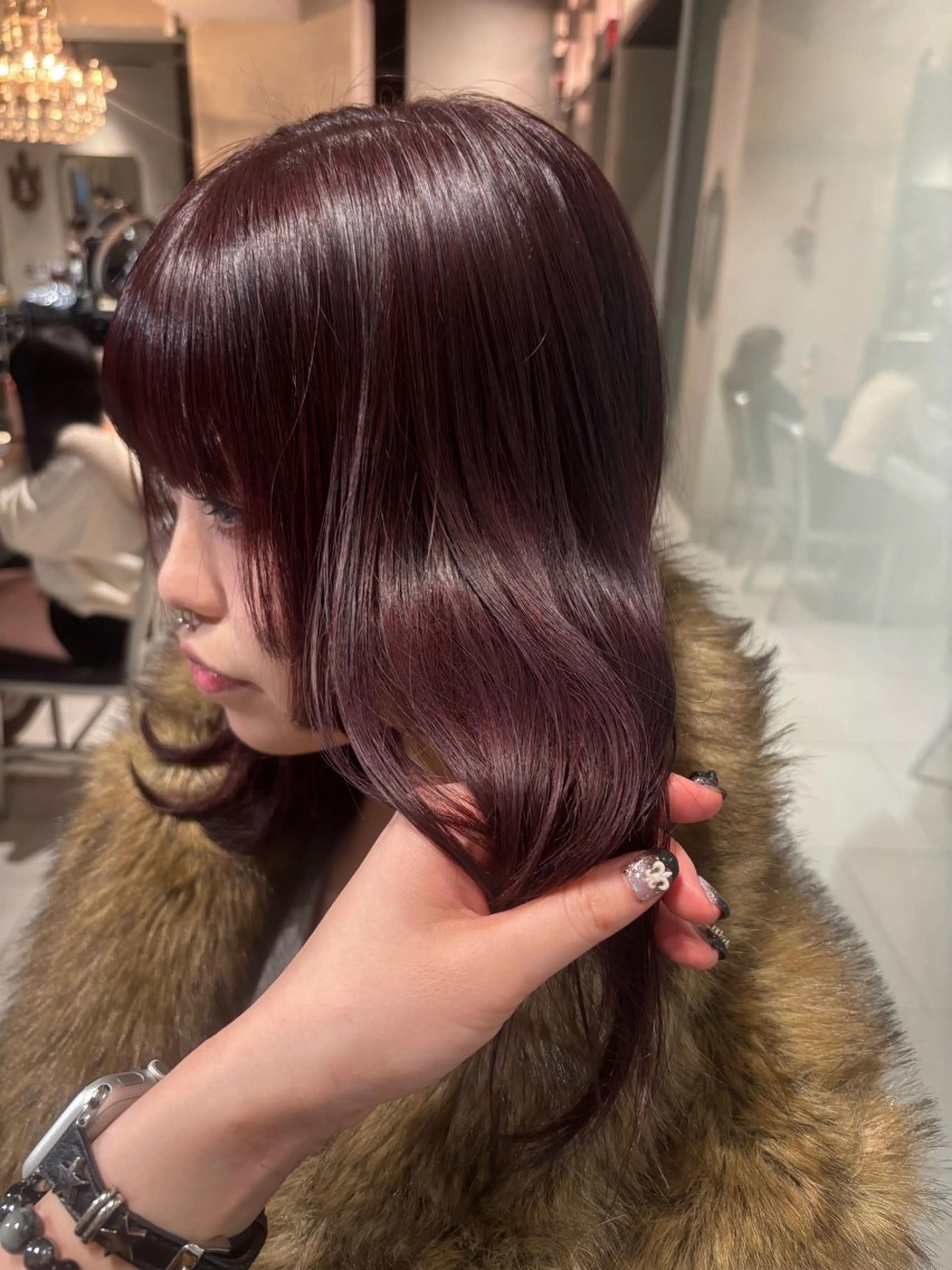 カラー ボルドーカラー ヘアカラー ⠀ リコのヘアスタイル