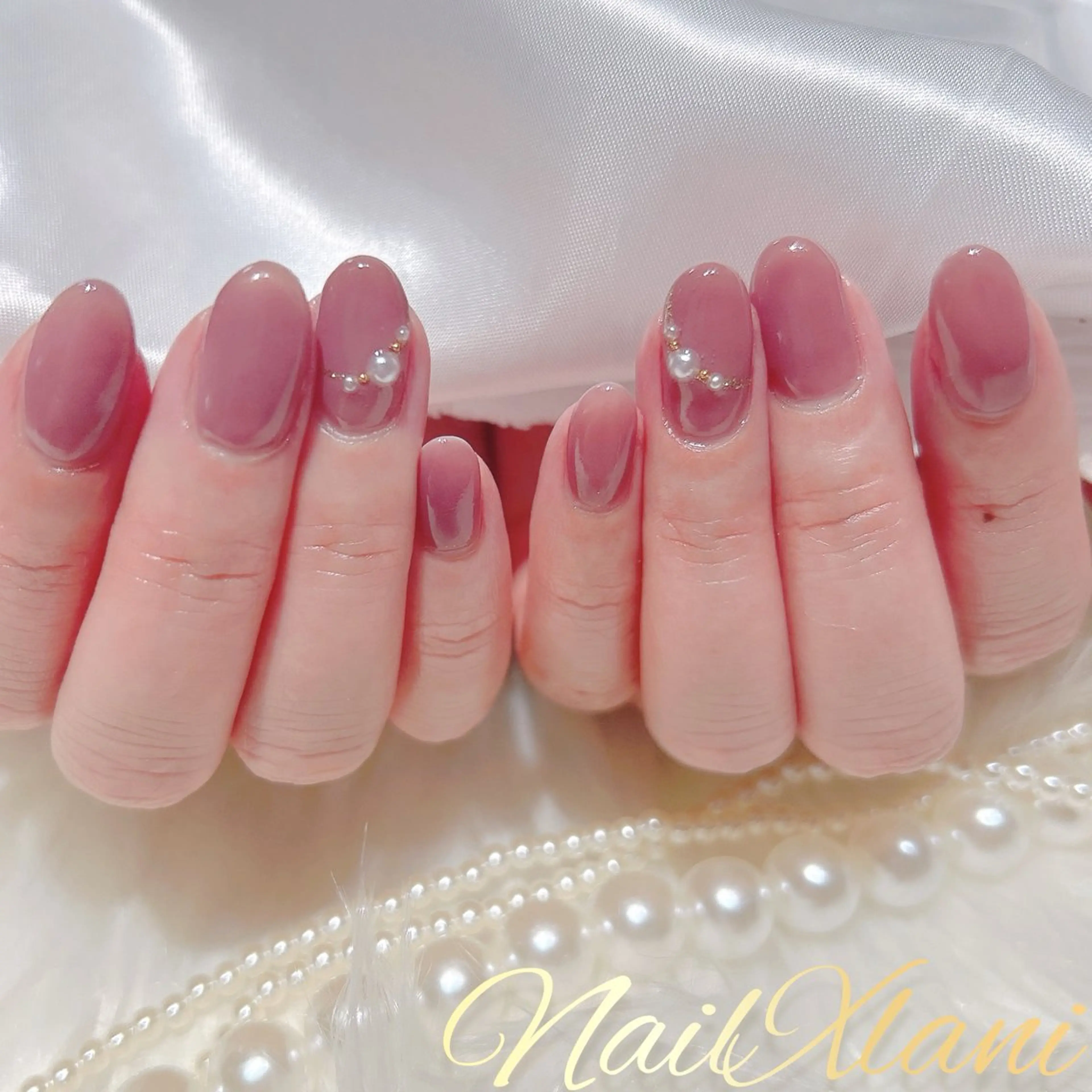 ネイル フットネイル ジェルネイル マグネットネイル パラジェル ハンドネイル Nail×Lani 深爪矯正対応◎のネイルデザイン
