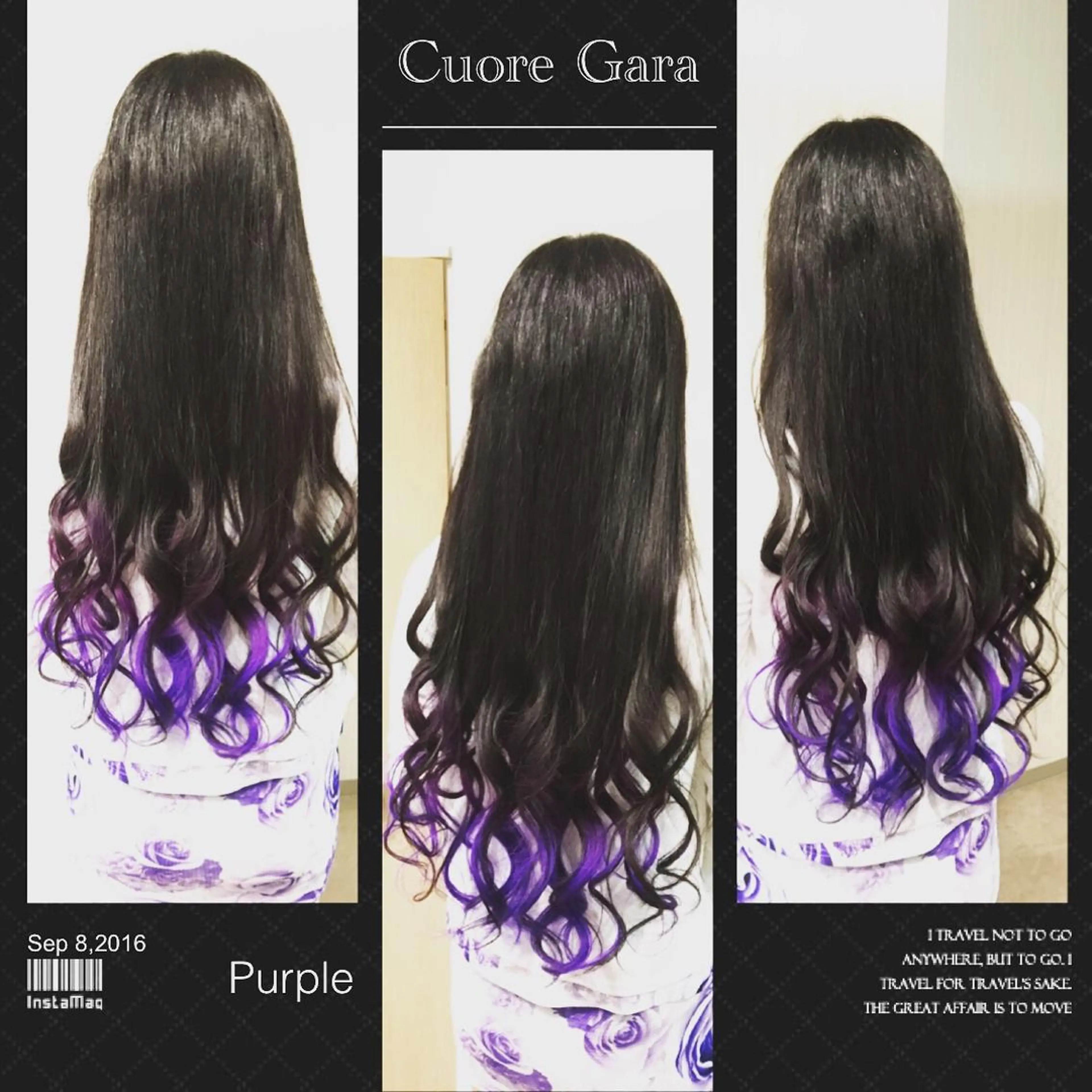 ロング カラー グラデーションカラー 💓シールエクステ ルミエールのヘアスタイル