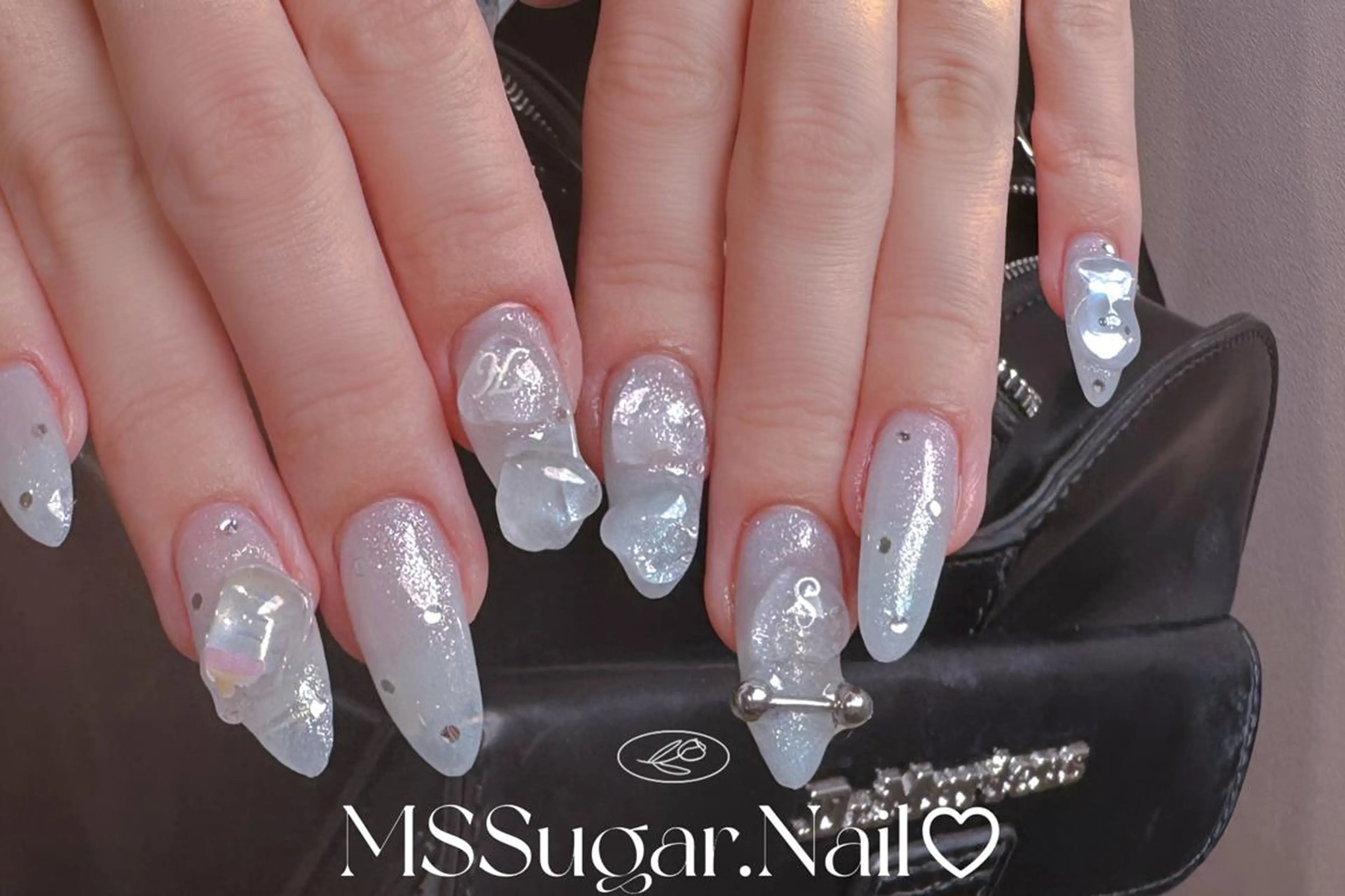 ネイル ハロウィン ロングネイル マグネットネイル スカルプネイル ネイルチップ MSSugar Nailのネイルデザイン