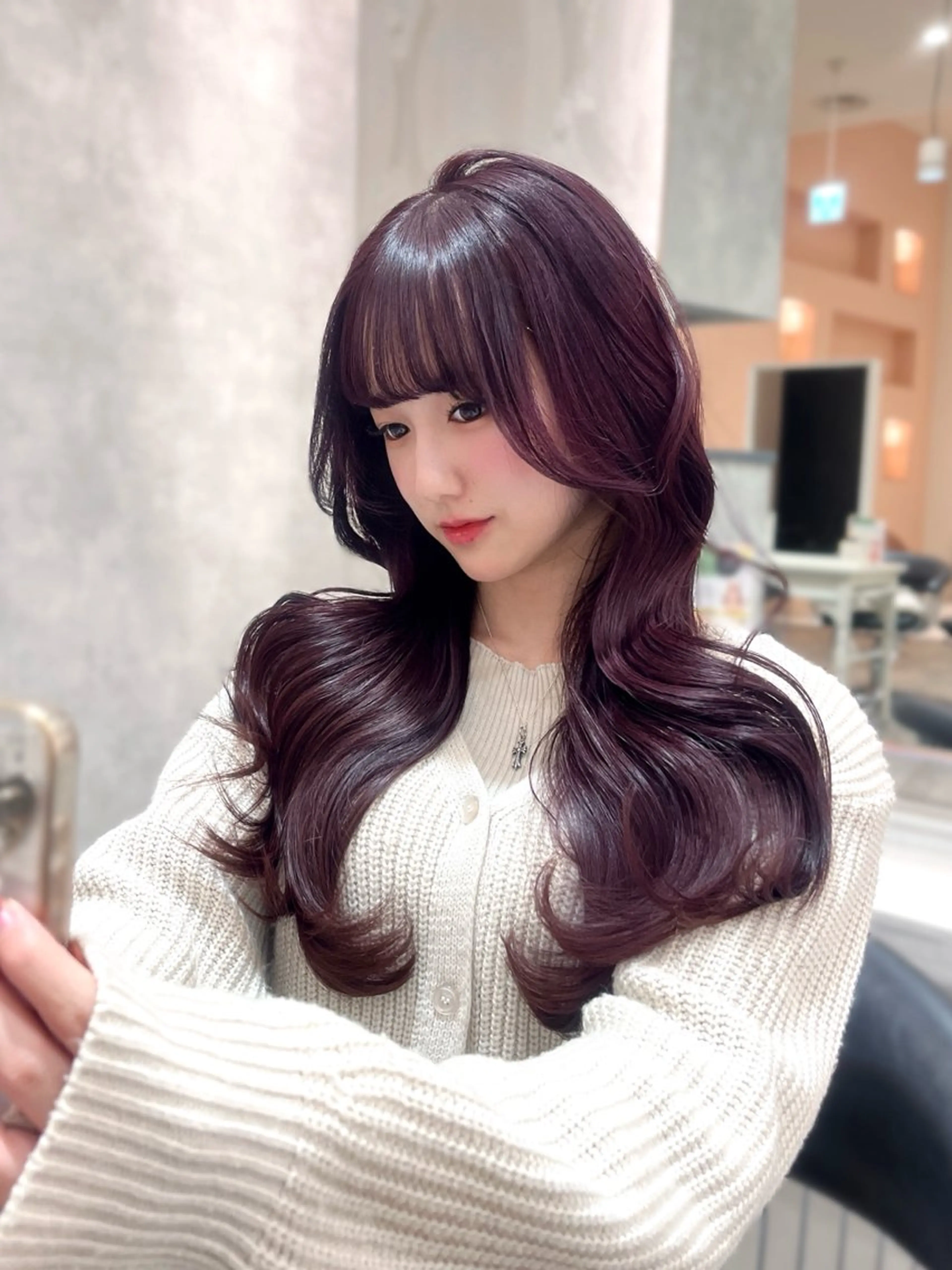 カラー 髪質改善 カット ヘアカラー トリートメント トレンド韓国モテヘア Natsuki🌛のヘアスタイル