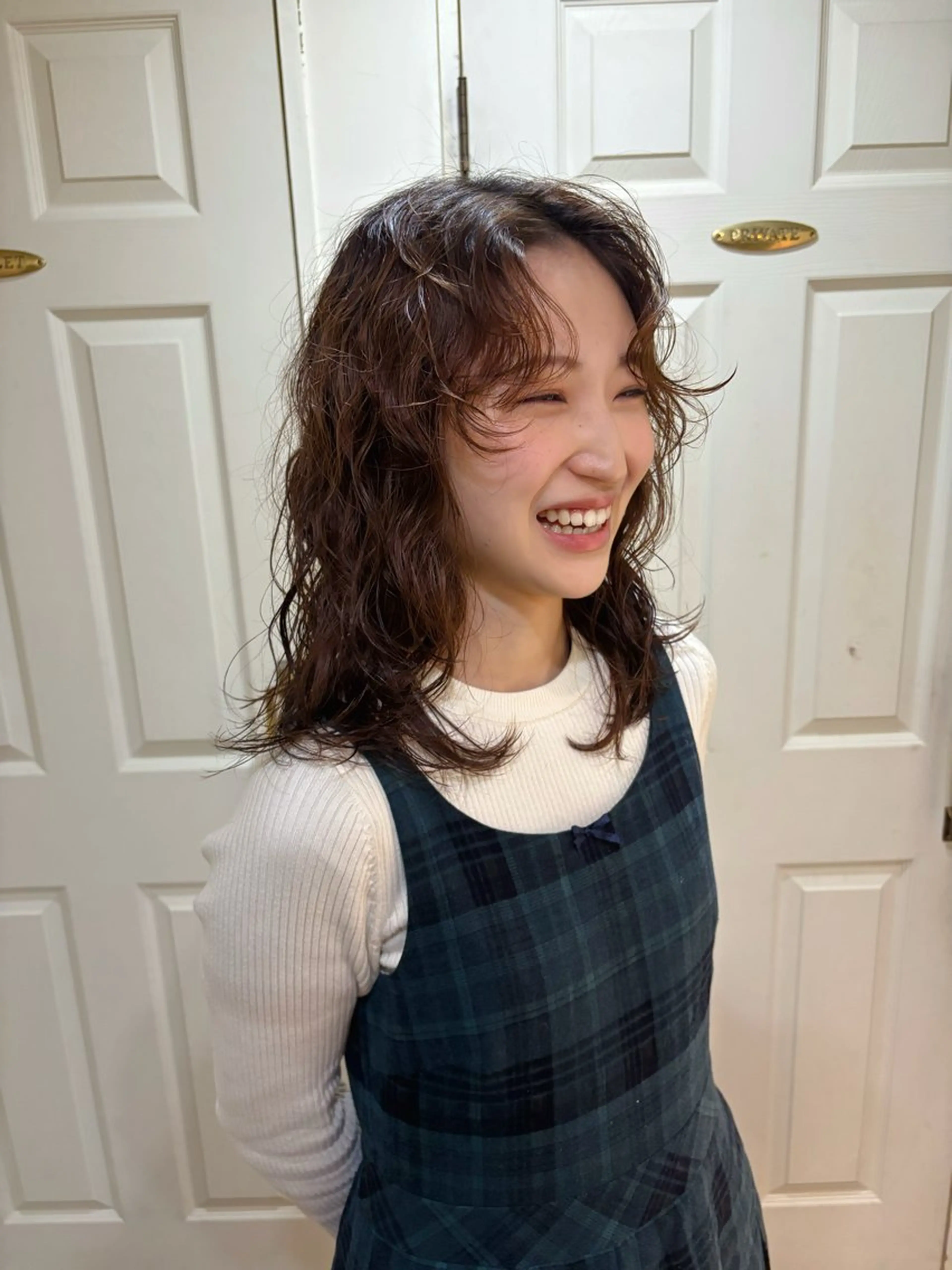 セミロング パーマ カット パーマ kaito パーマ募集！🔵のヘアスタイル