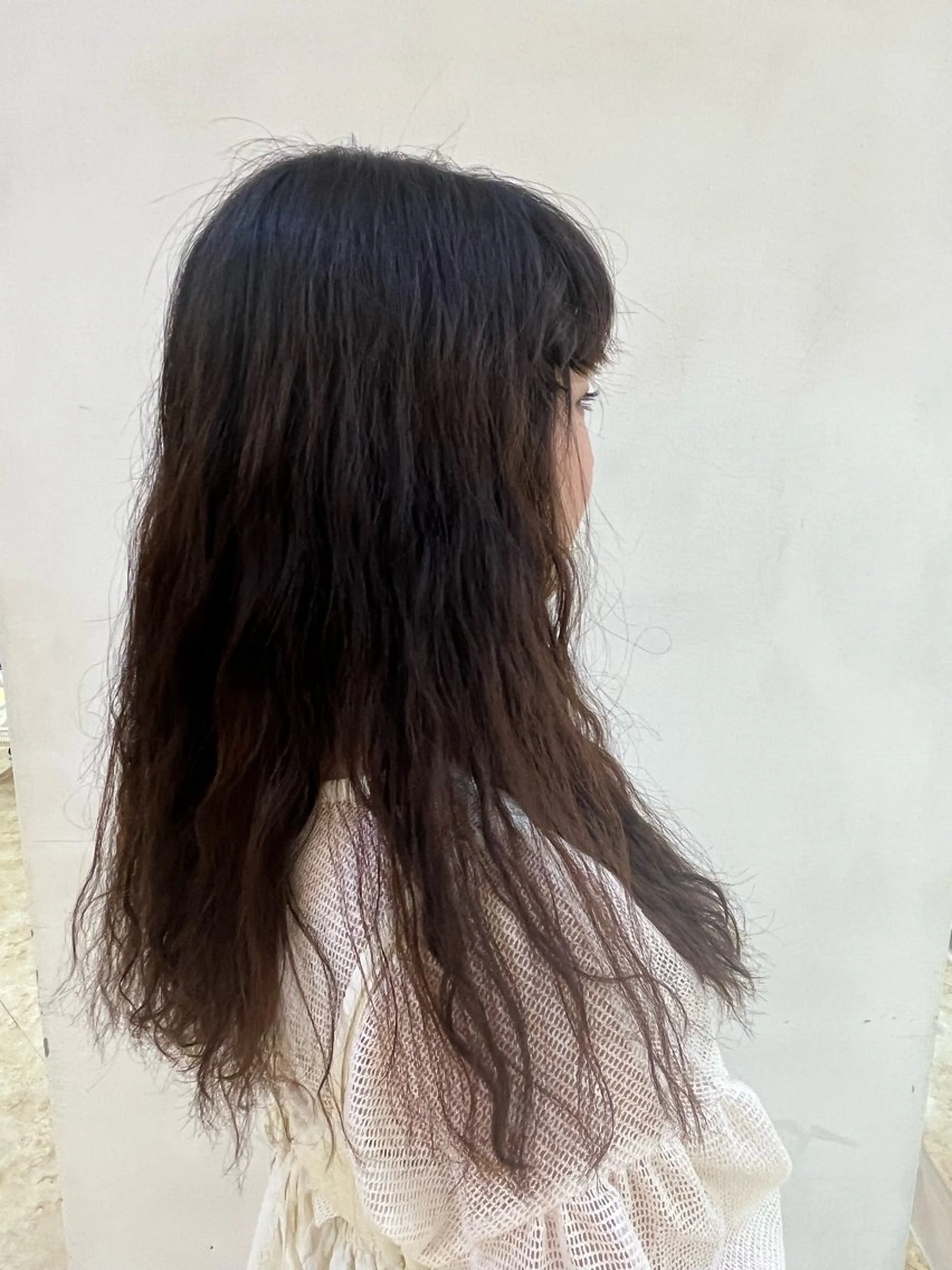 ロング パーマ ロング 莉 奈のヘアスタイル