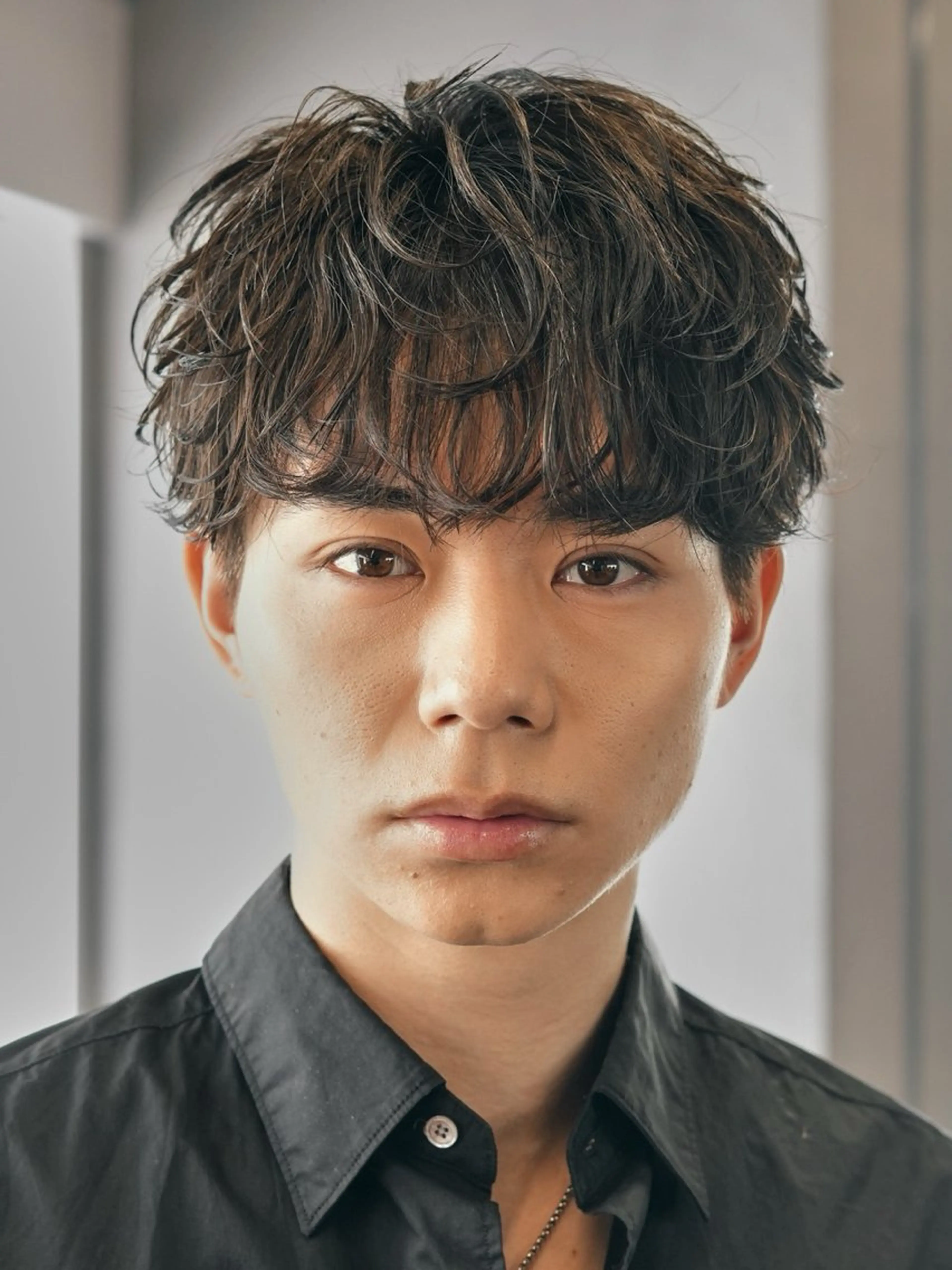 パーマ メンズ 原宿波巻きスパイラル パーマTOSHIのヘアスタイル