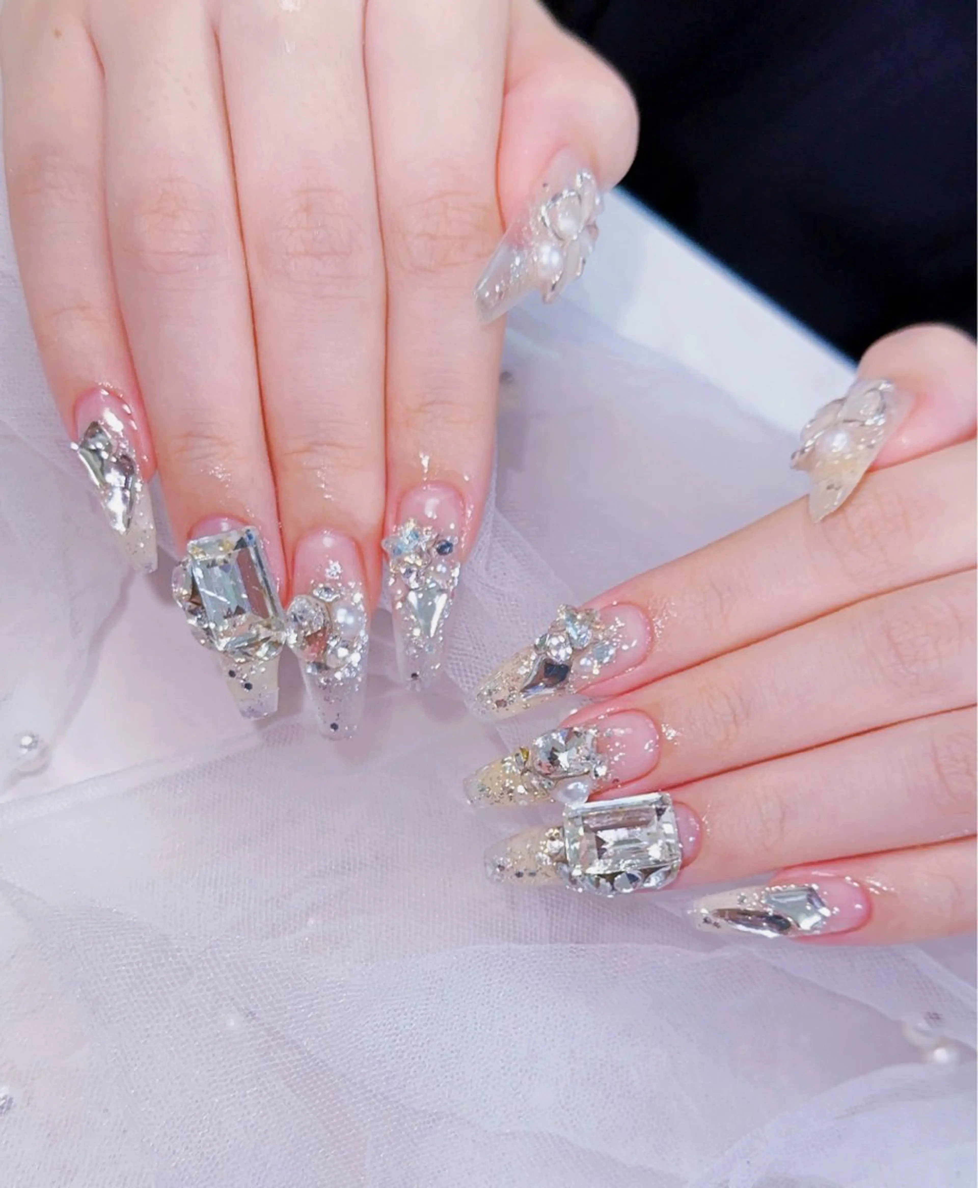 ✨✨ハンド💅150分持ち込みデザイン¥11800(最高級パーツ、ゴテゴテデザインOK!)の写真