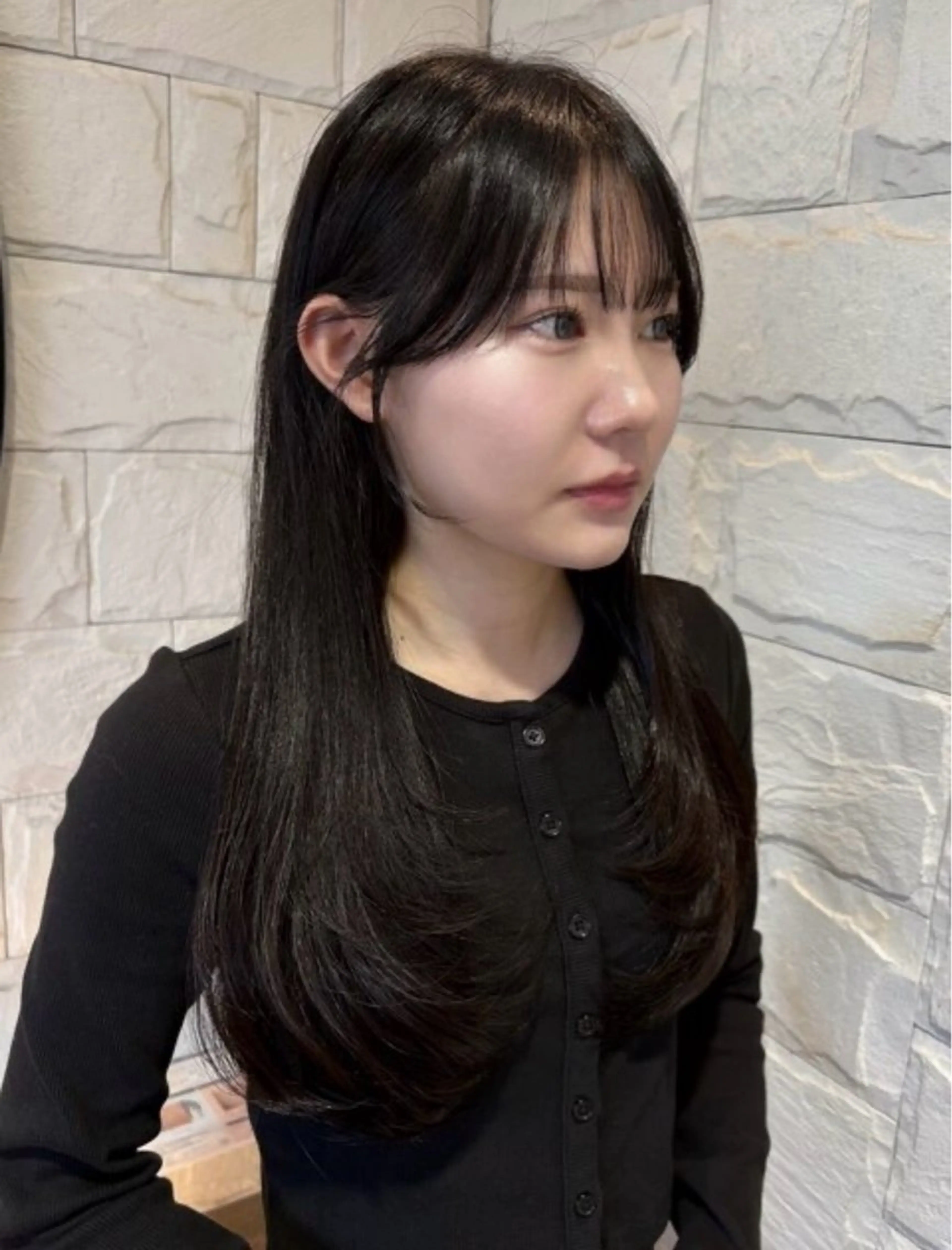 ロング カット 縮毛矯正 くびれヘア/髪質改善 はるのヘアスタイル