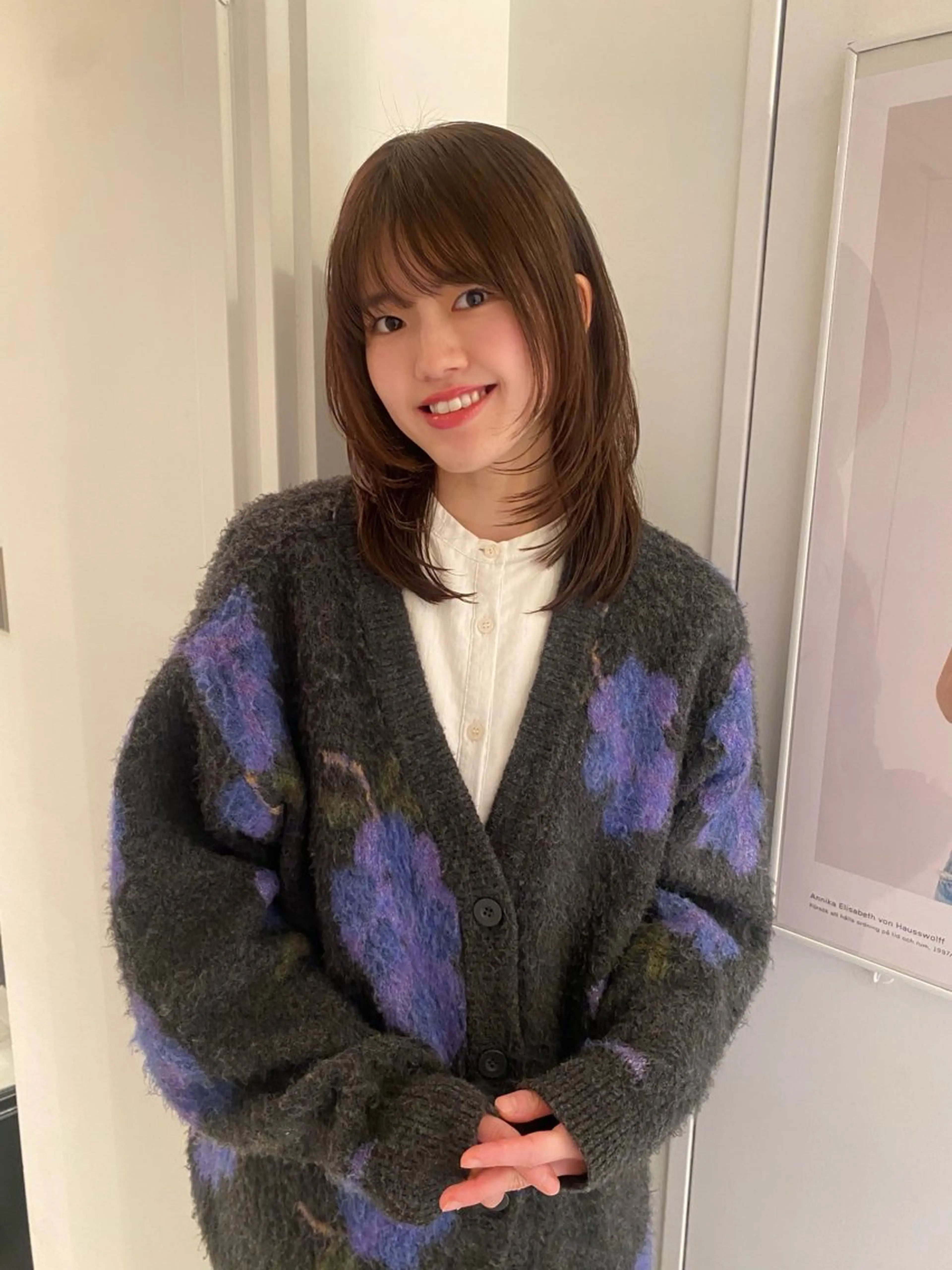 ミディアム riria/ボブ /透明感カラー🎀のヘアスタイル