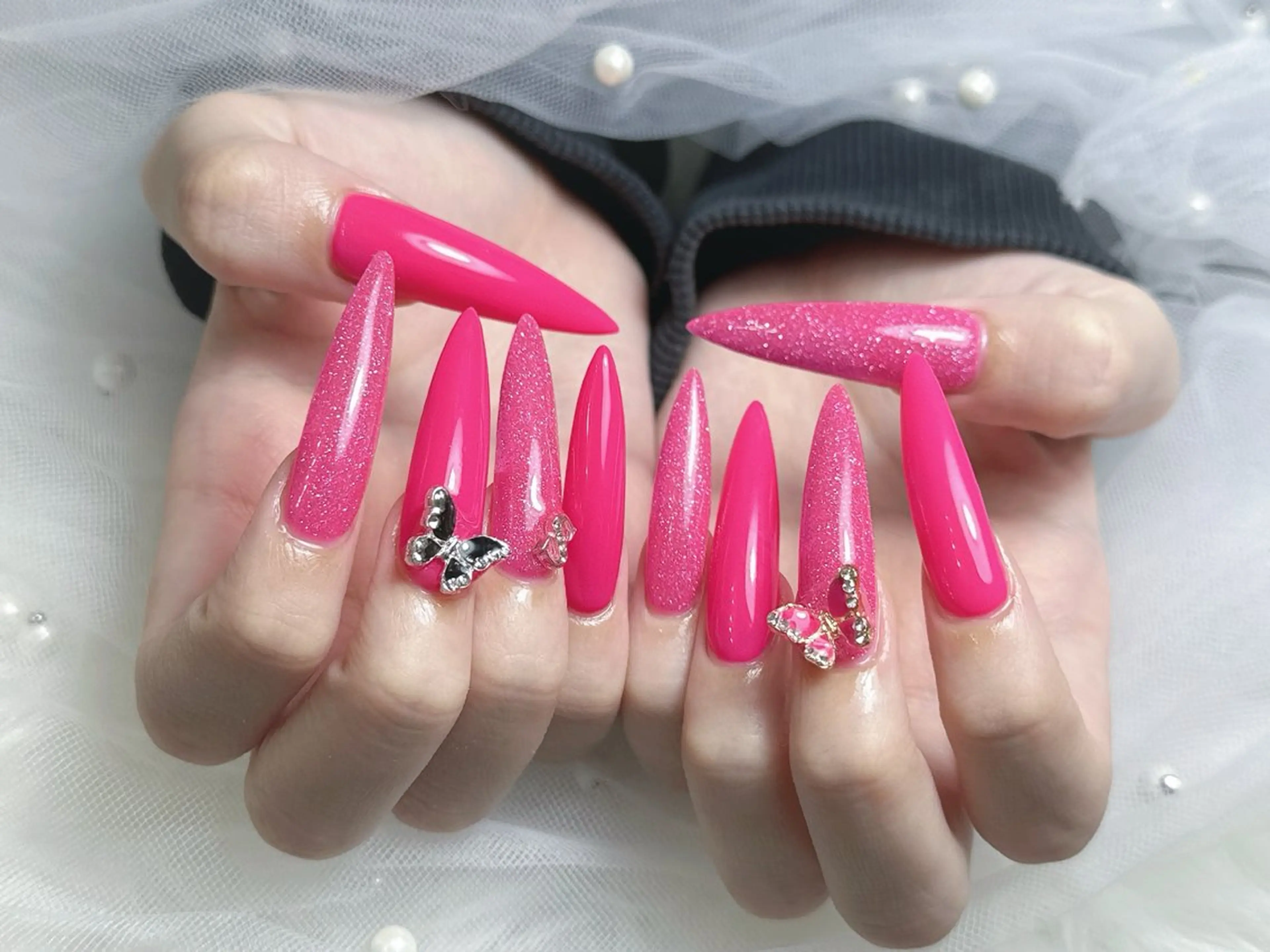 ネイル ロングネイル ハンドネイル 【Eclat エクラ】nail&beauty所属・Eclat〔エクラ〕 MOEKA𝜗𝜚*のネイルデザイン