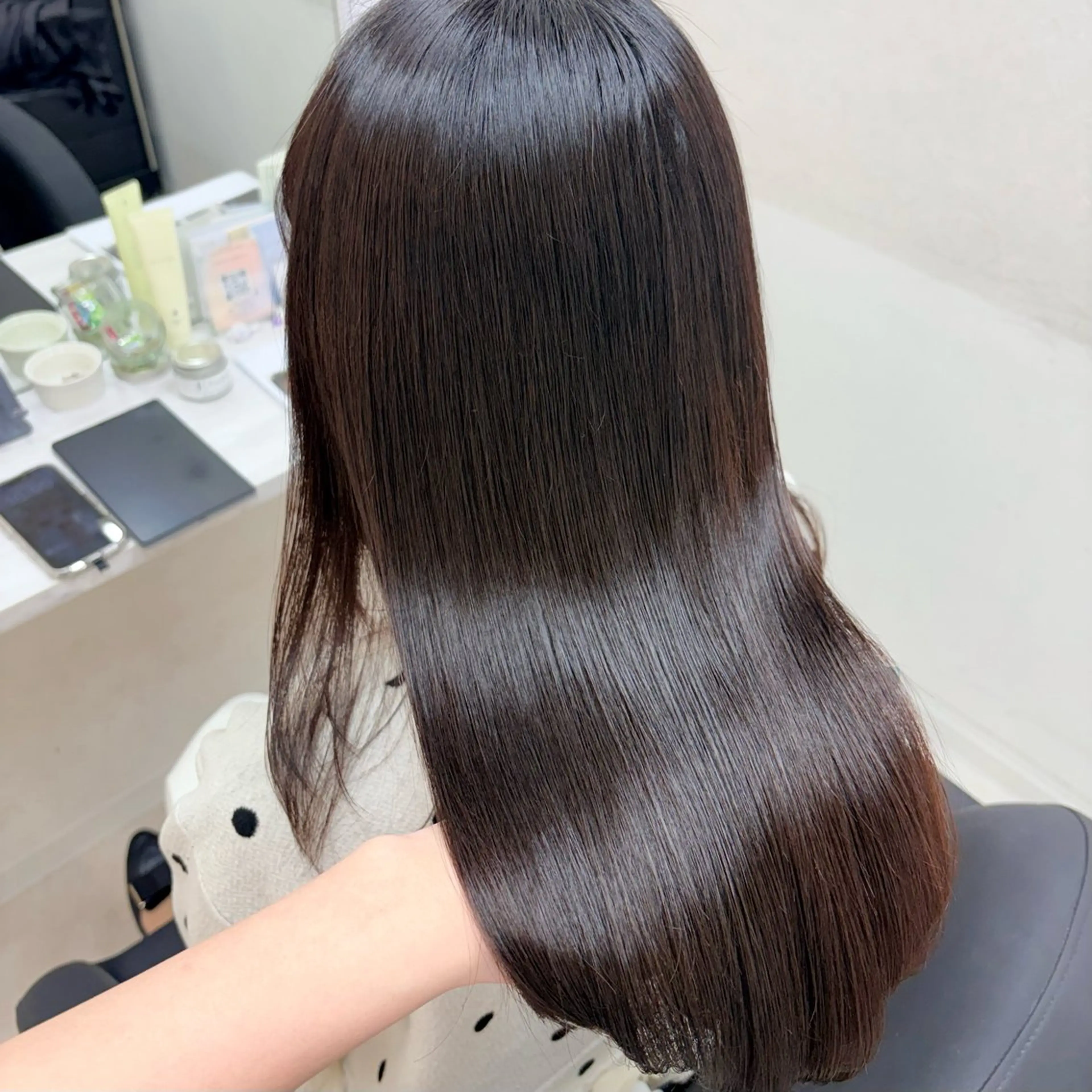 セミロング 縮毛矯正 🍒透明感カラー/ セット/SAKURAのヘアスタイル