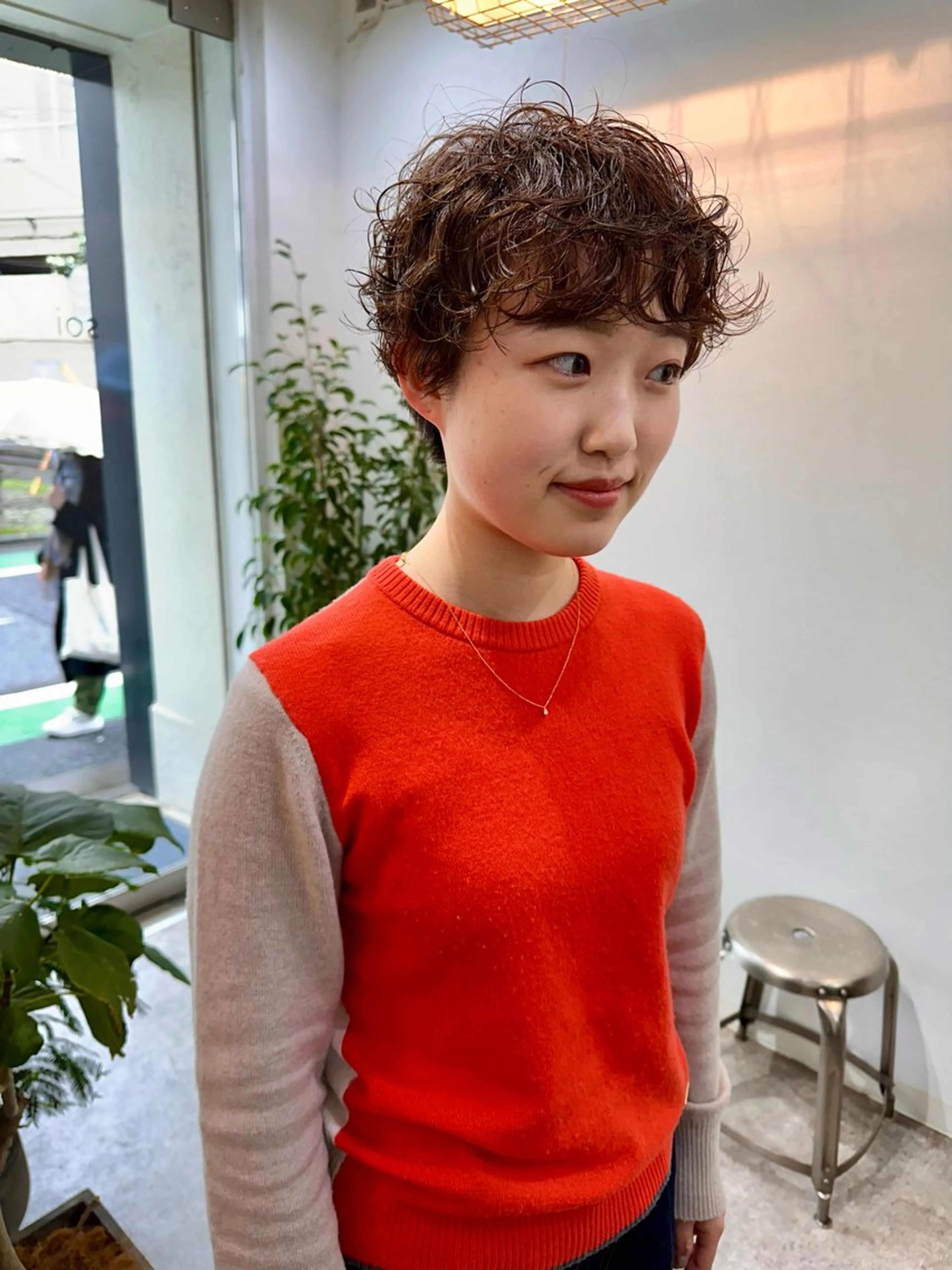 ショート パーマ カット パーマ トリートメント パーマ/透明感カラー /ボブ/吉田一生のヘアスタイル