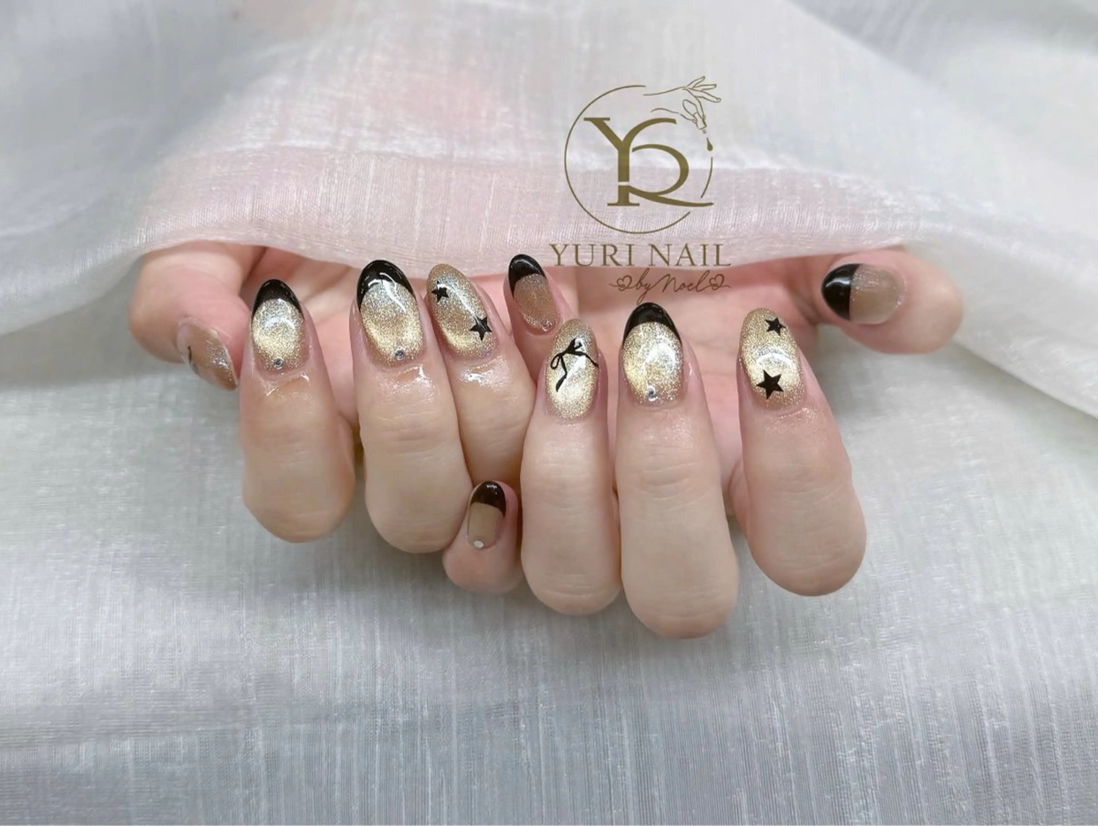 ネイル チークネイル フットネイル フレンチネイル グラデーション キラキラネイル YURI Nail Funabashiのネイルデザイン