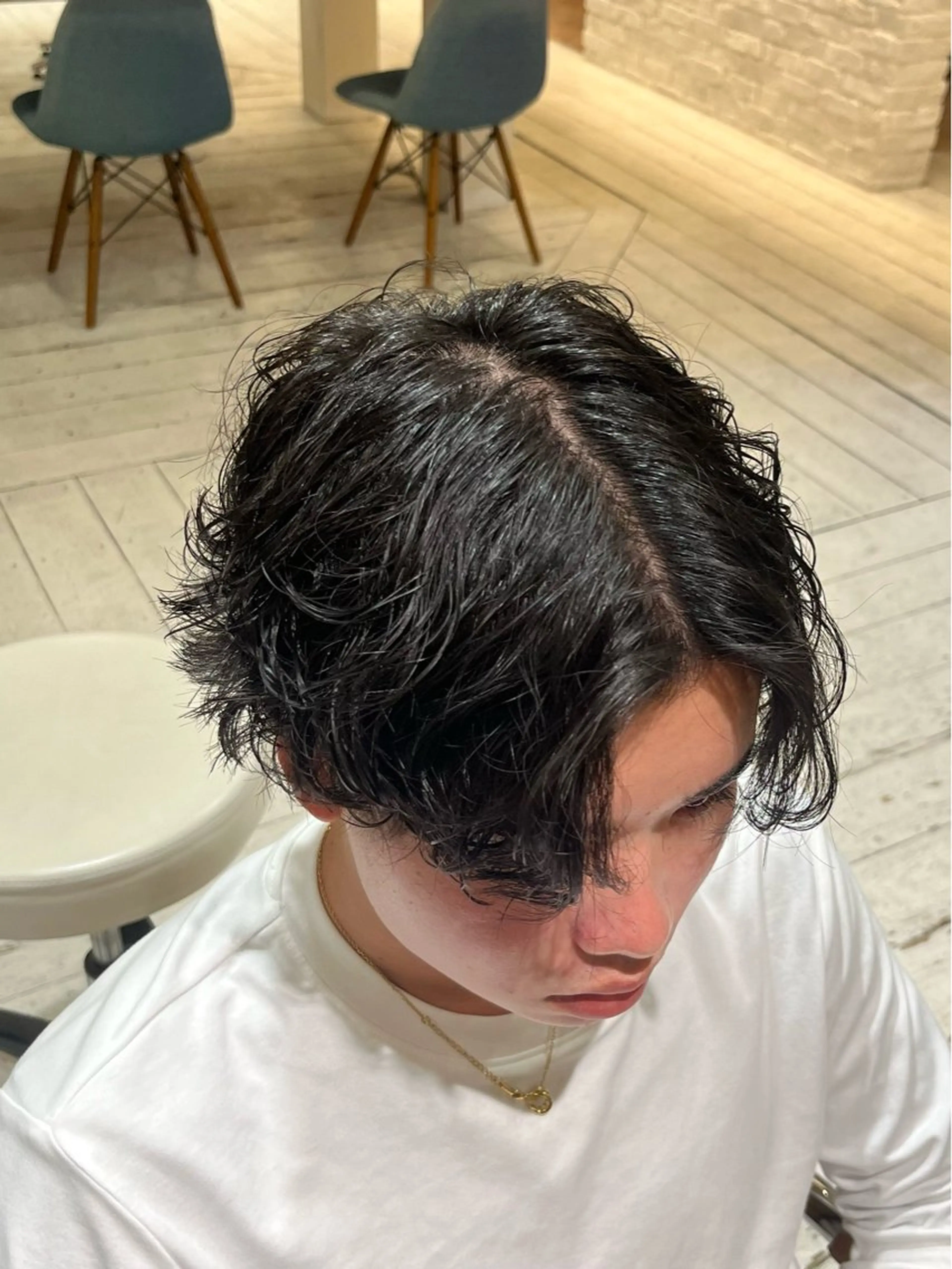パーマ メンズ メンズパーマ カット パーマ メンズ特化 山崎  蓮のヘアスタイル