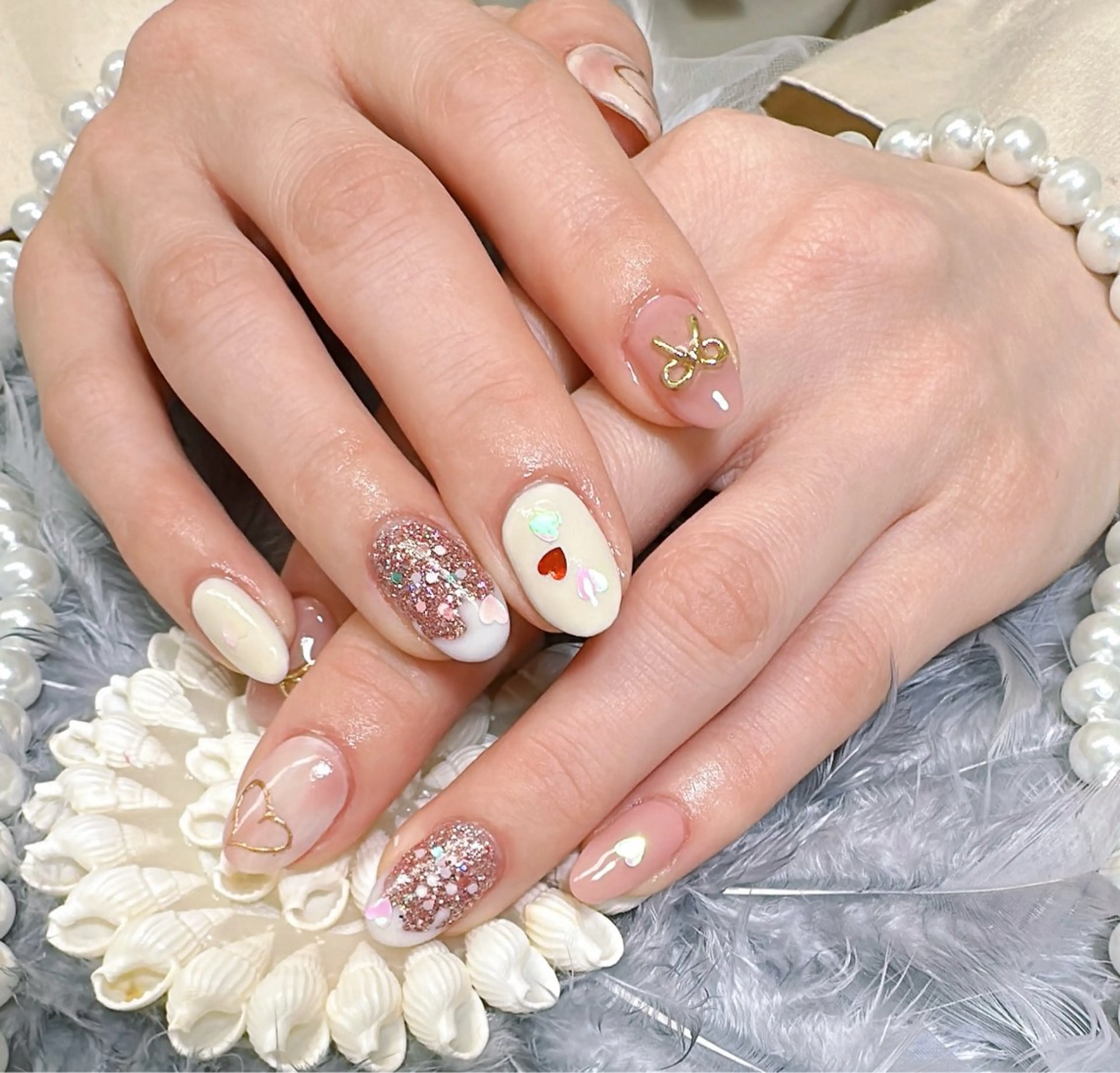 ネイル 持ち込み バレンタイン ハンドネイル Pretty Nail Salonのネイルデザイン