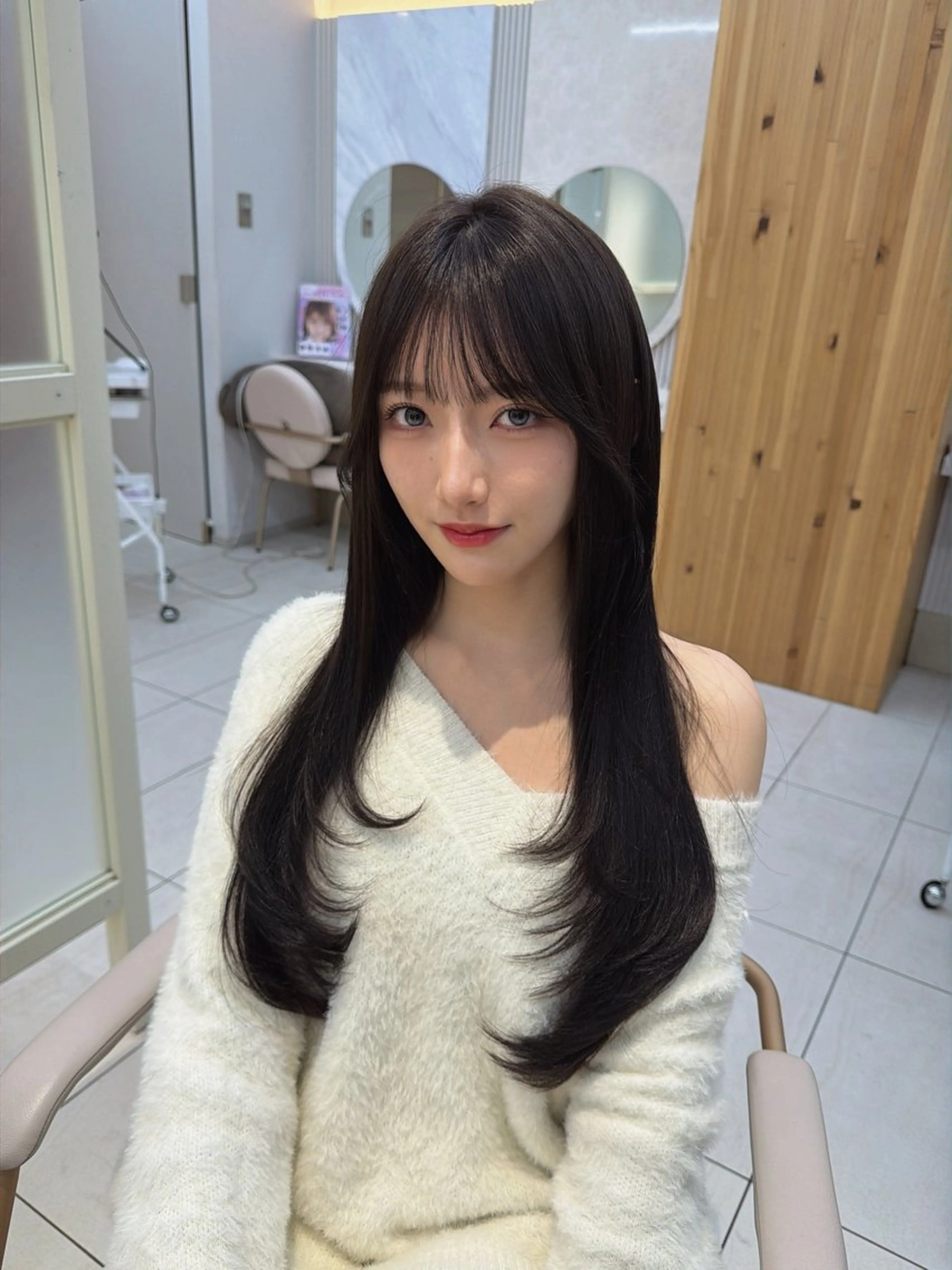 ロング カット ヘアカラー トリートメント レイヤー/顔周り /韓国ヘア/TAKUのヘアスタイル