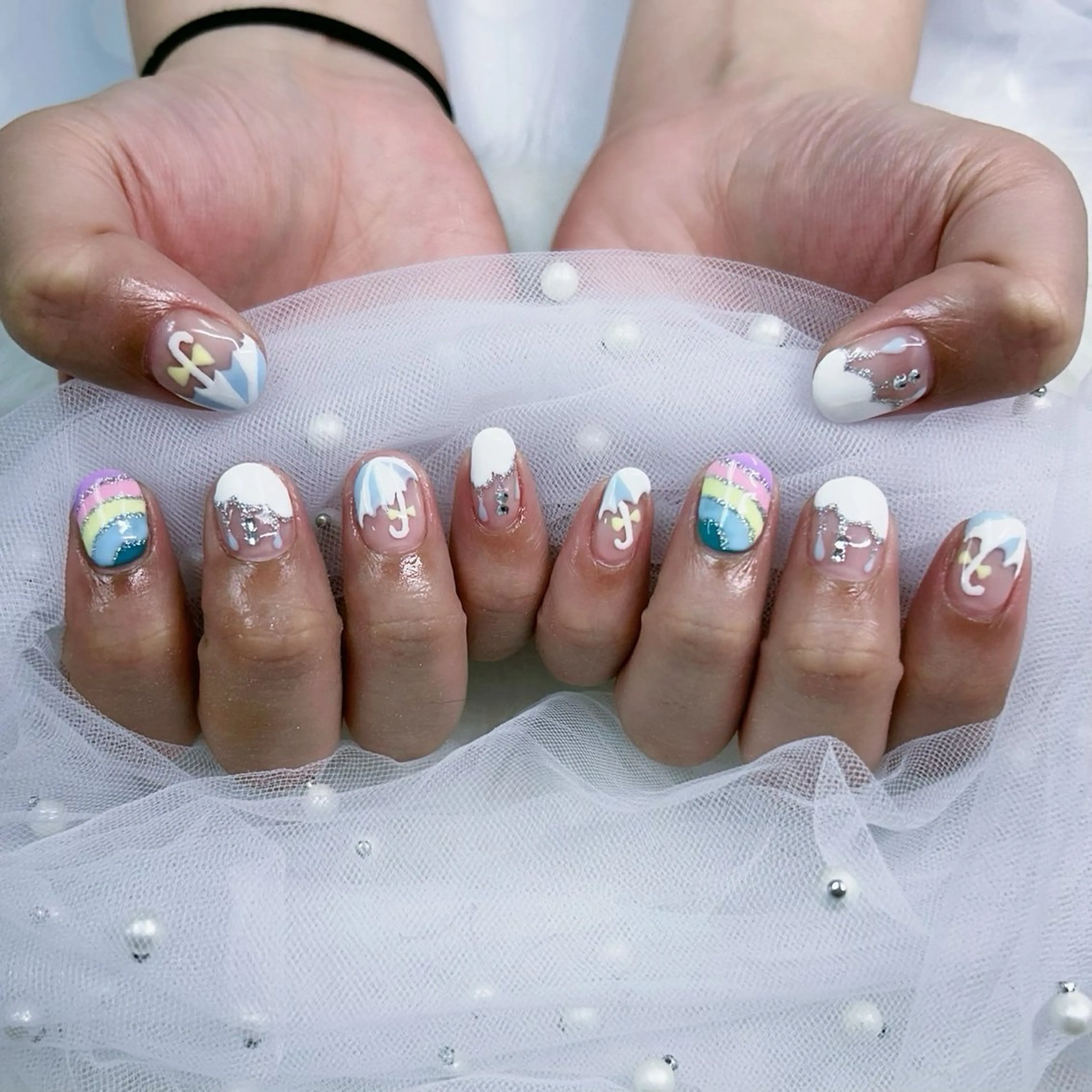 ネイル パーツ全部¥110 サロンミミのネイルデザイン