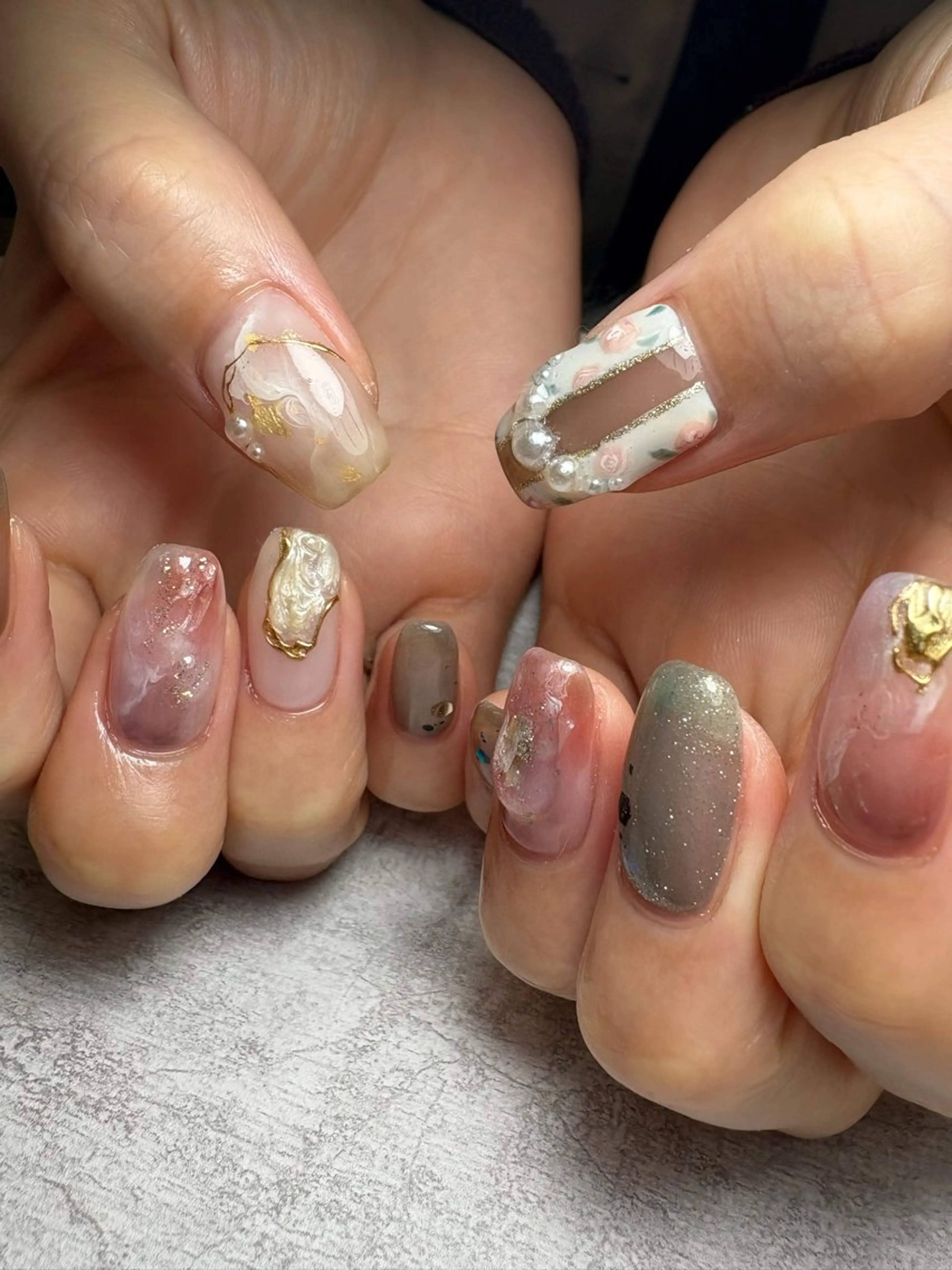 ネイル 持ち込み ニュアンスネイル nana .のネイルデザイン