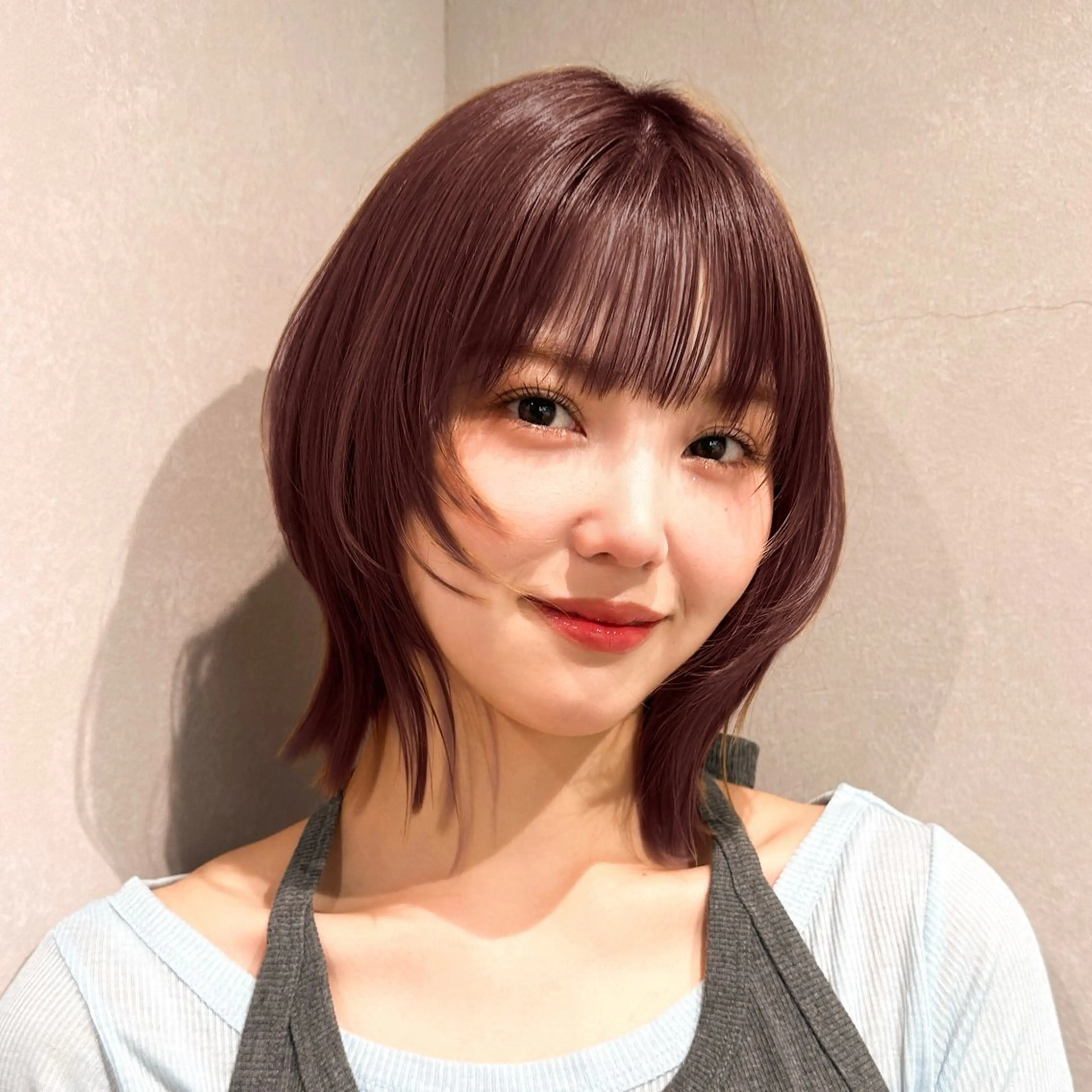 ショート カラー ピンクカラー ヘアカラー rico/暖色カラー /レイヤーボブ/ボブのヘアスタイル