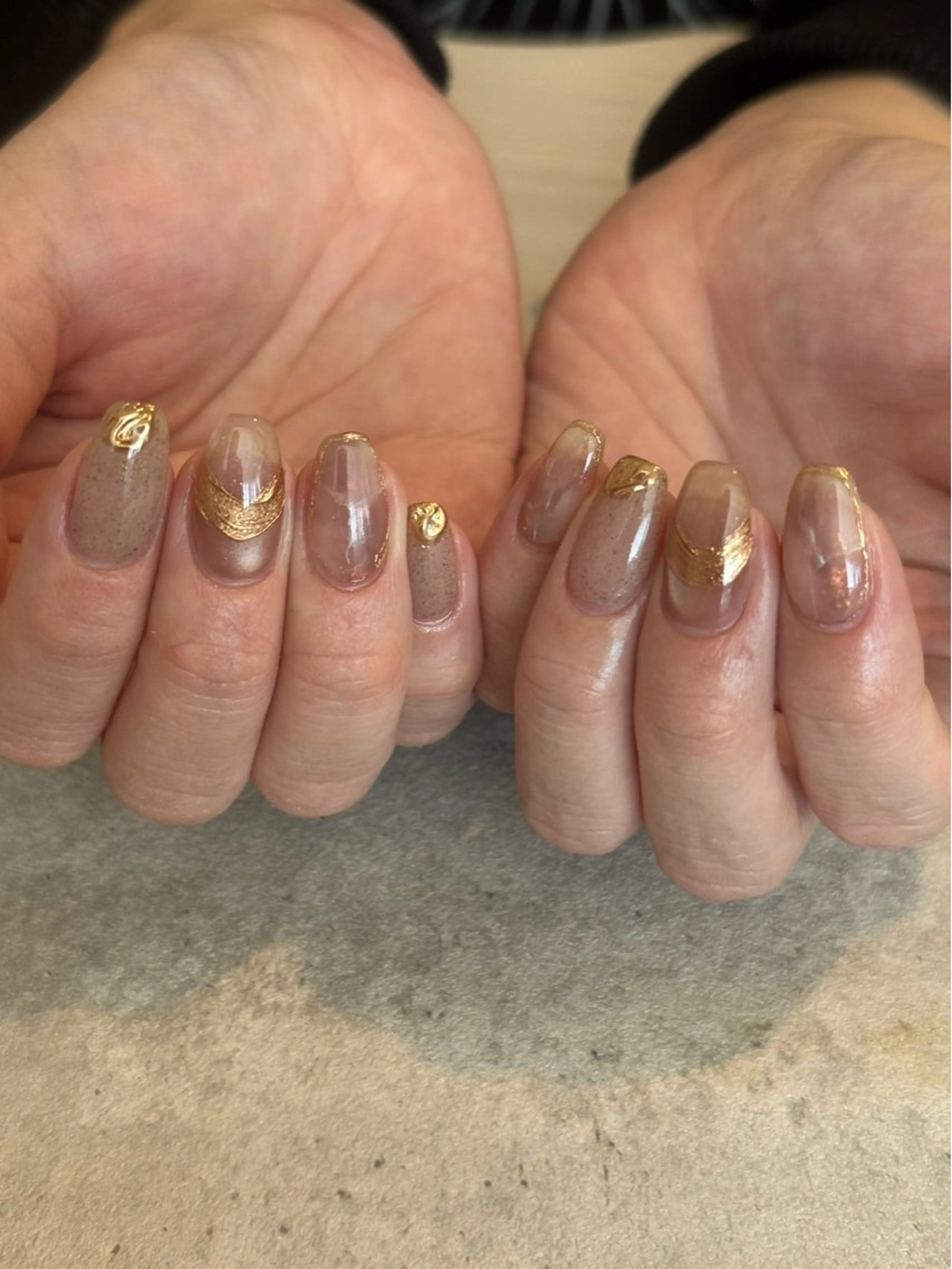 ⭐️人気No.1⭐️trend design流行りのニュアンスアート♪サンプルから選べます【オフ込】の写真