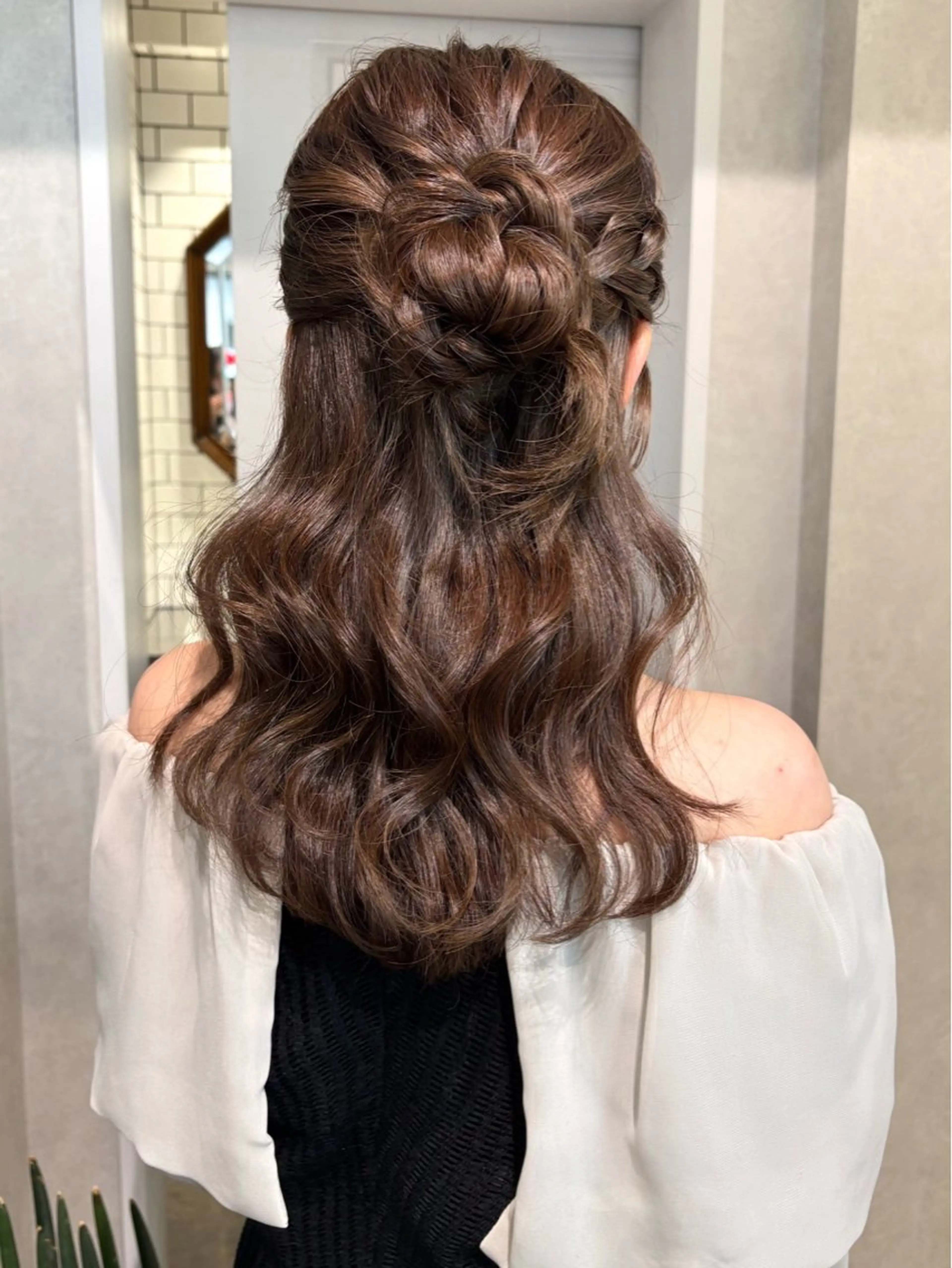 セミロング ヘアセット 透明感モテスタイル 💞SHIORI💞のヘアスタイル