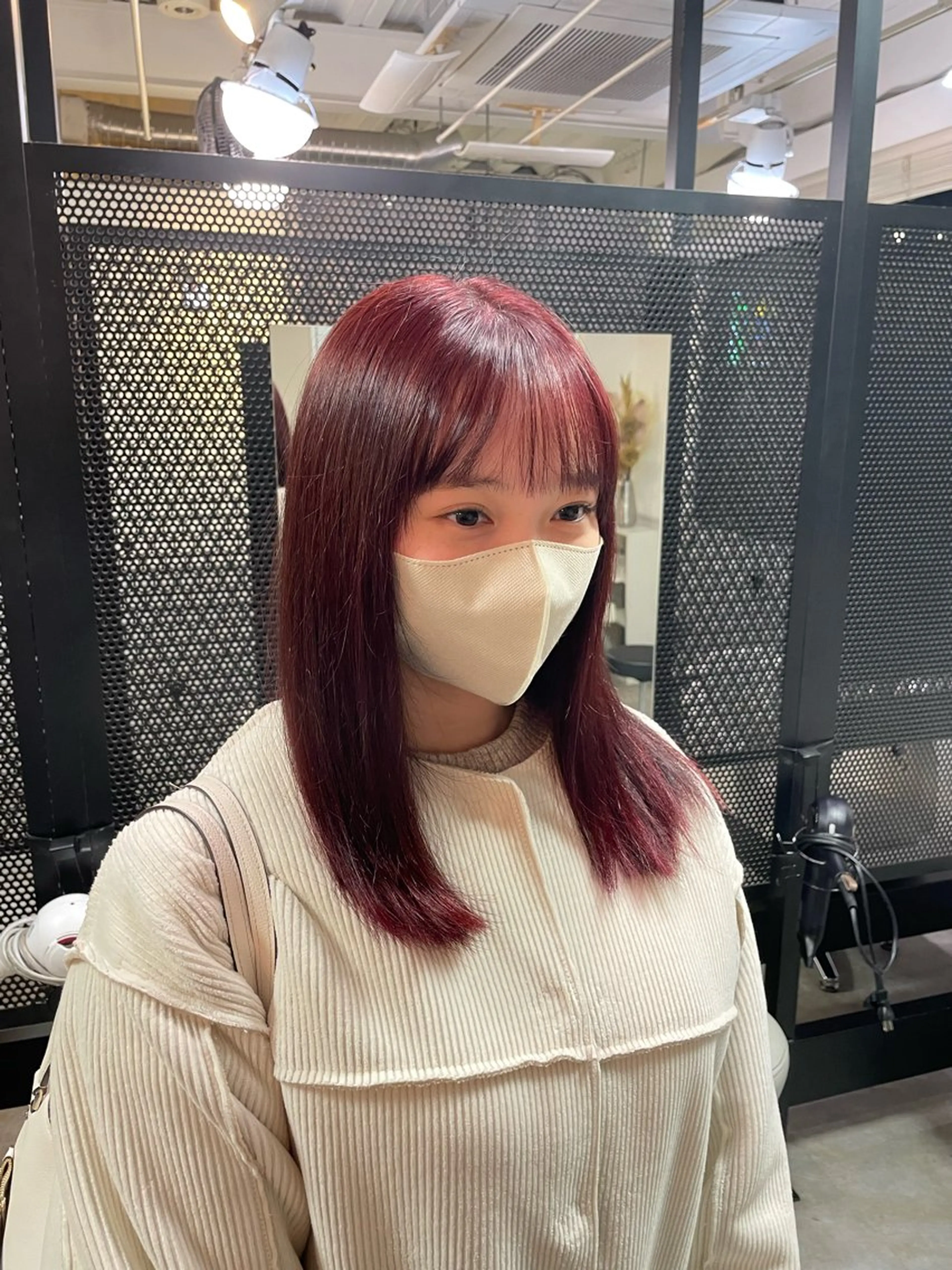 セミロング カラー ブリーチ ブリーチなしカラー ピンクカラー ヘアカラー トリートメント girly/ヘア メイクMitsukiのヘアスタイル