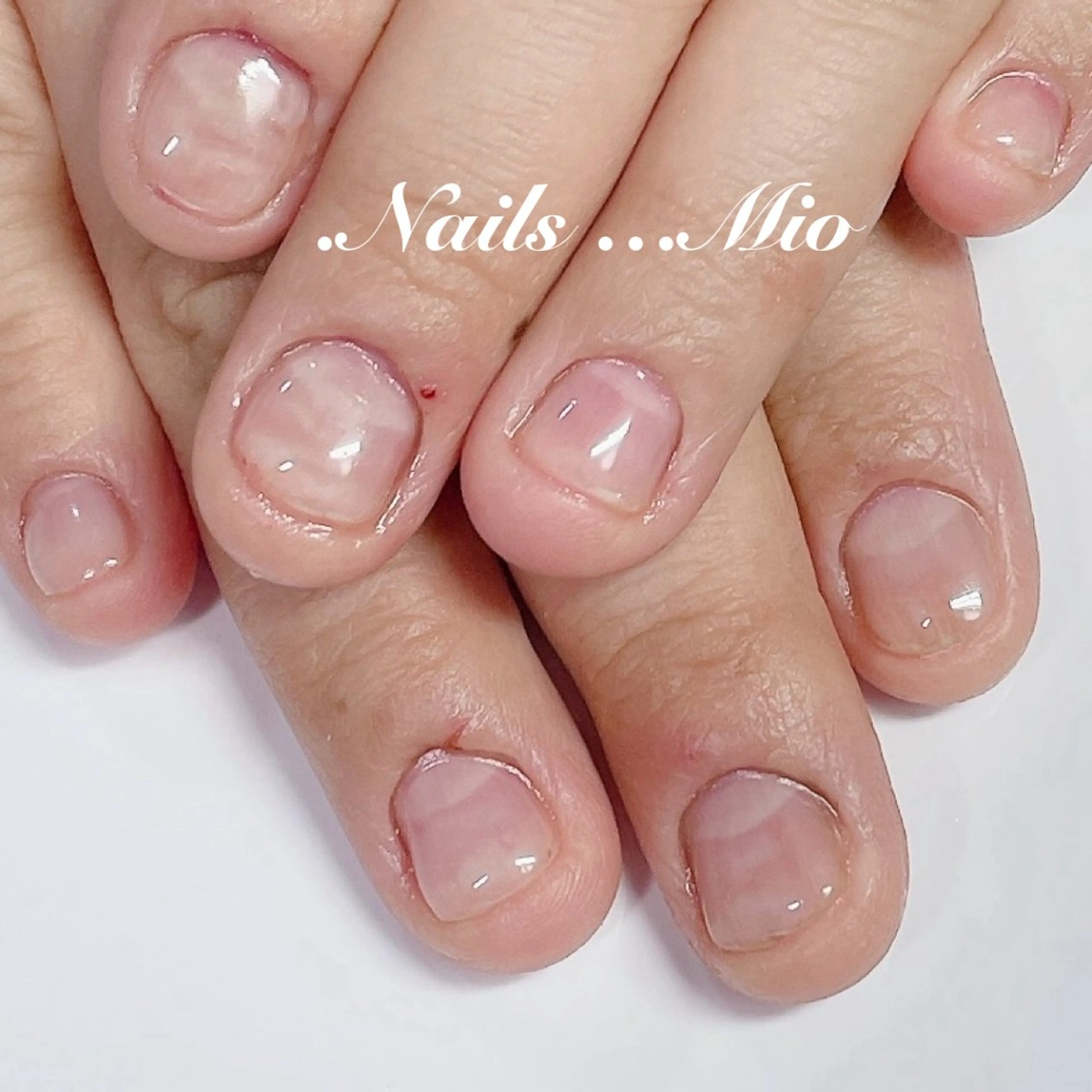 ネイル クリアネイル ジェルネイル ワンカラーネイル スカルプネイル ハンドネイル .Nails Mio 赤羽西ネイルサロンのネイルデザイン