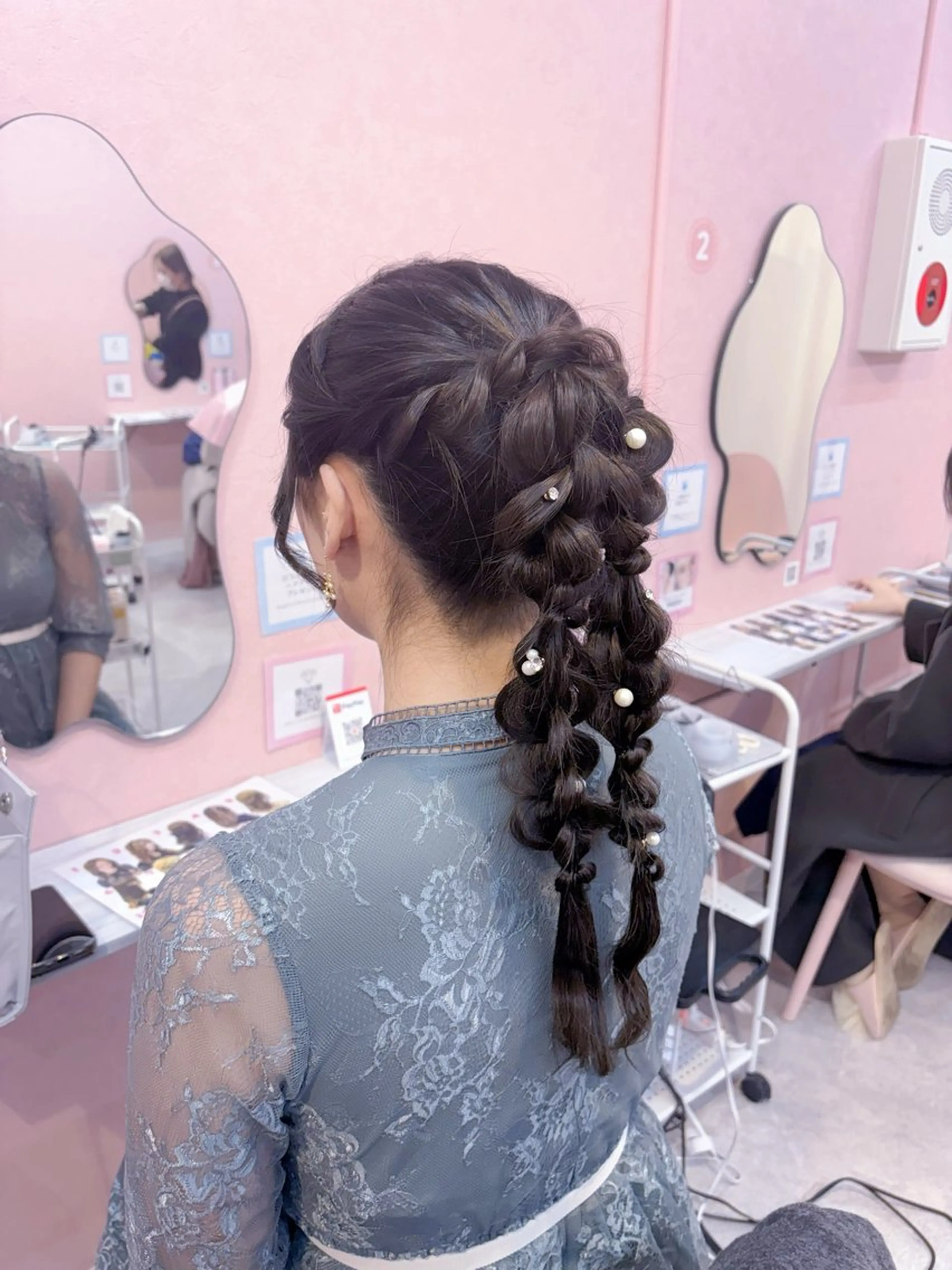 ロング ヘアセット LARME ヘアメ りほのヘアスタイル