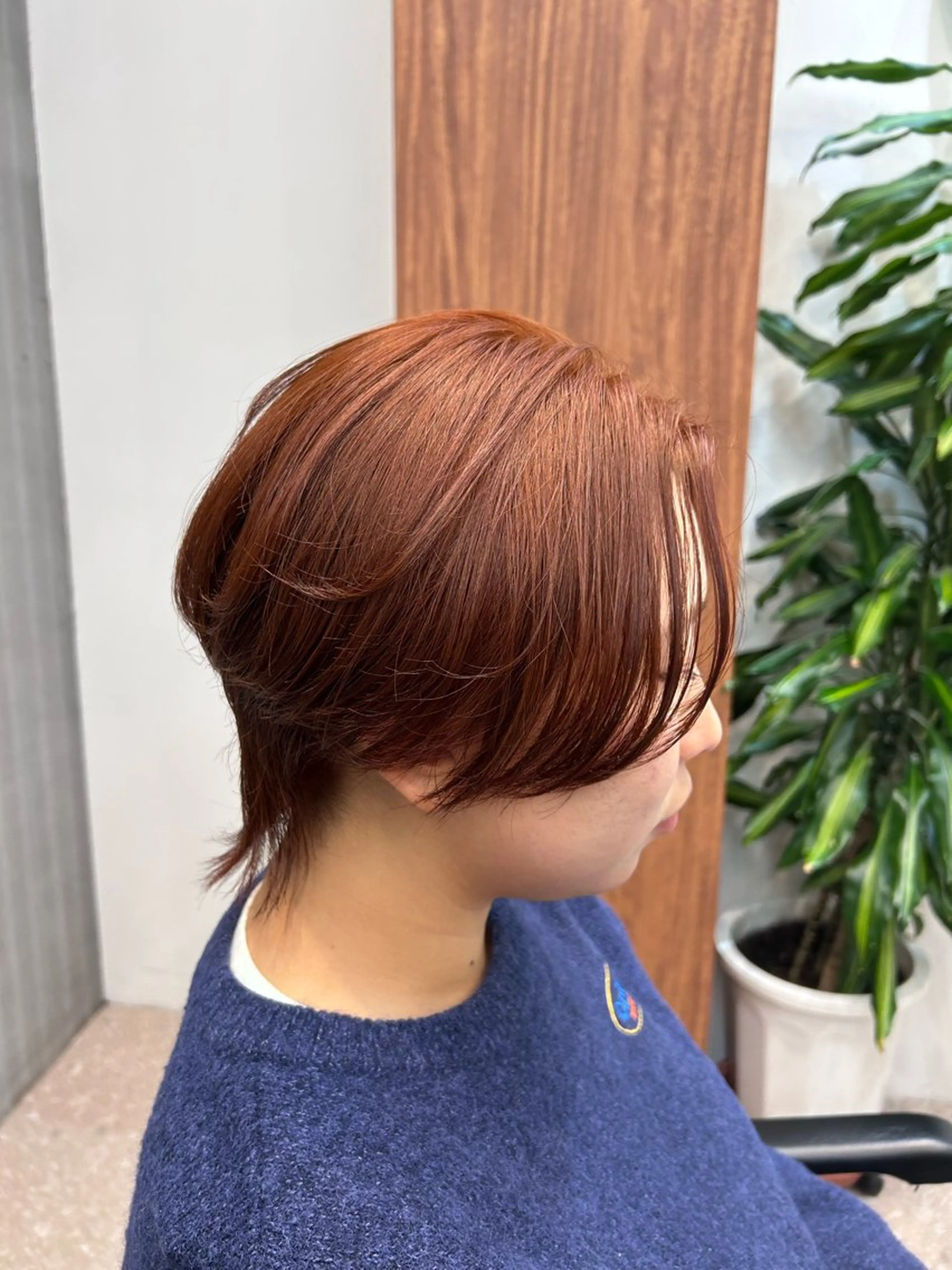 ショート オレンジブラウン 砂川 渉　elima byのヘアスタイル