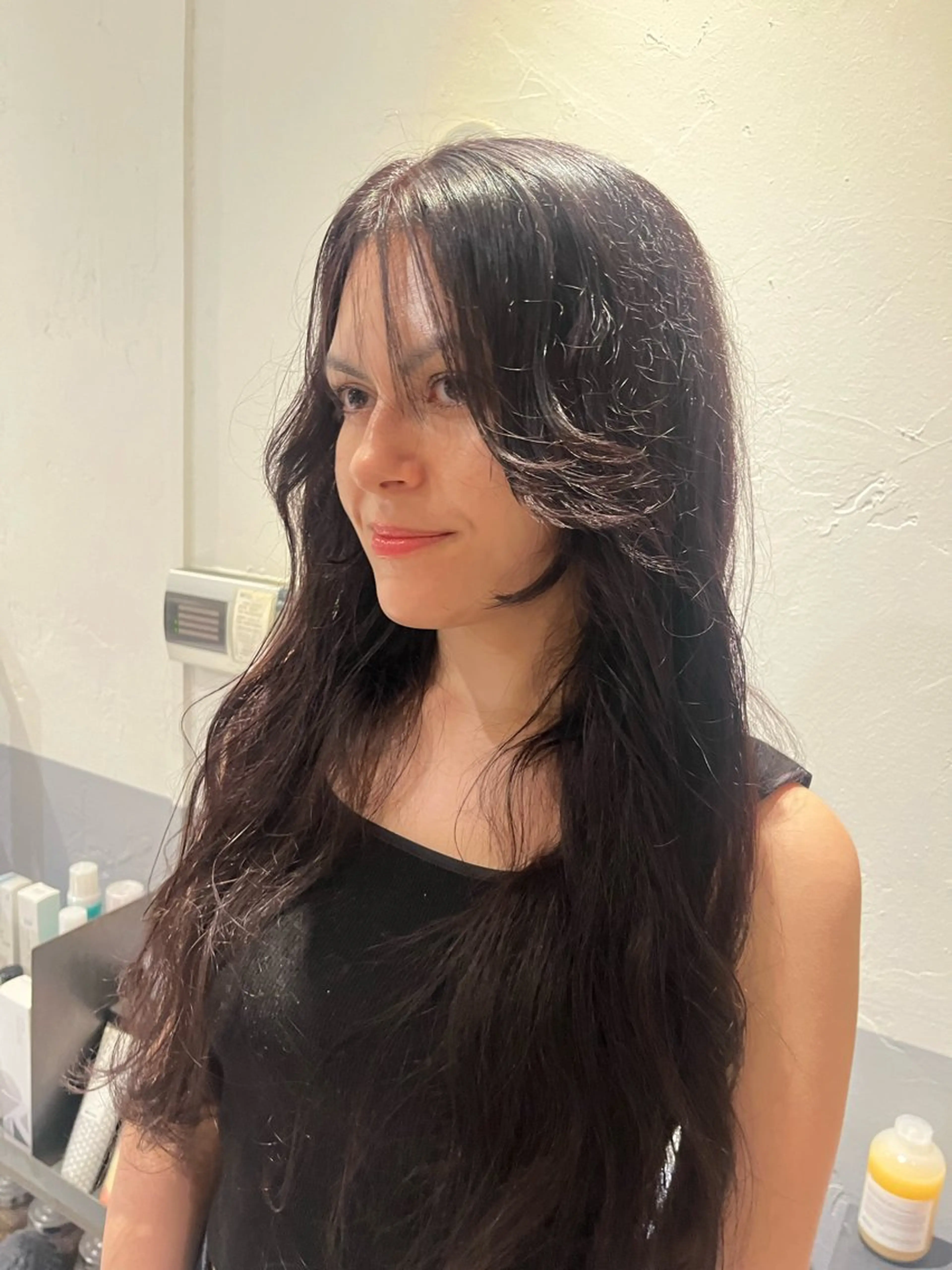 セミロング カット ヘアカラー スタジオノル パーマ🌀あやなのヘアスタイル