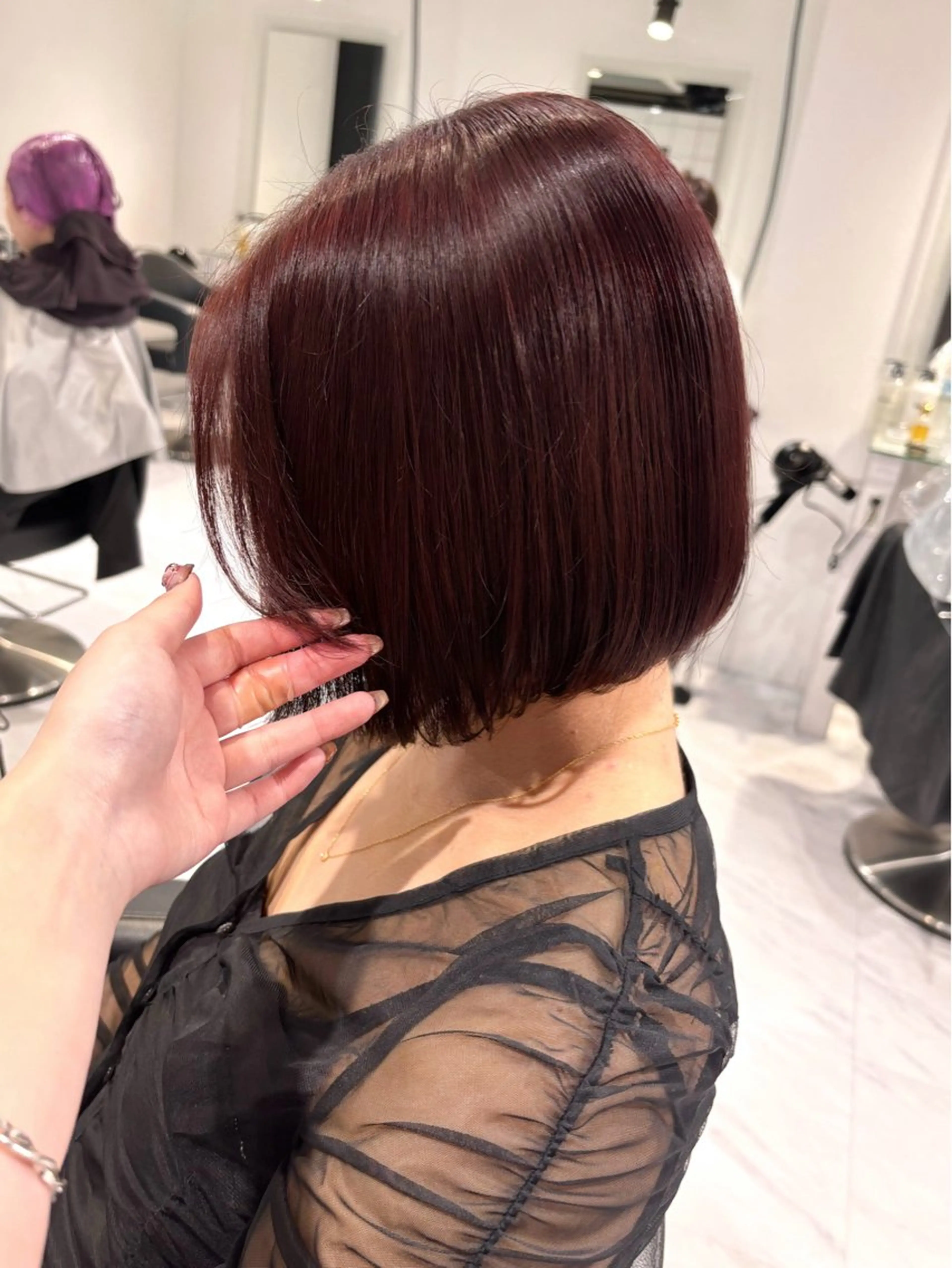 ショート カラー ヘアカラー トリートメント ヘッドスパ ヘアセット 表参道♡暗髪♡ 艶カラー♡アユミのヘアスタイル
