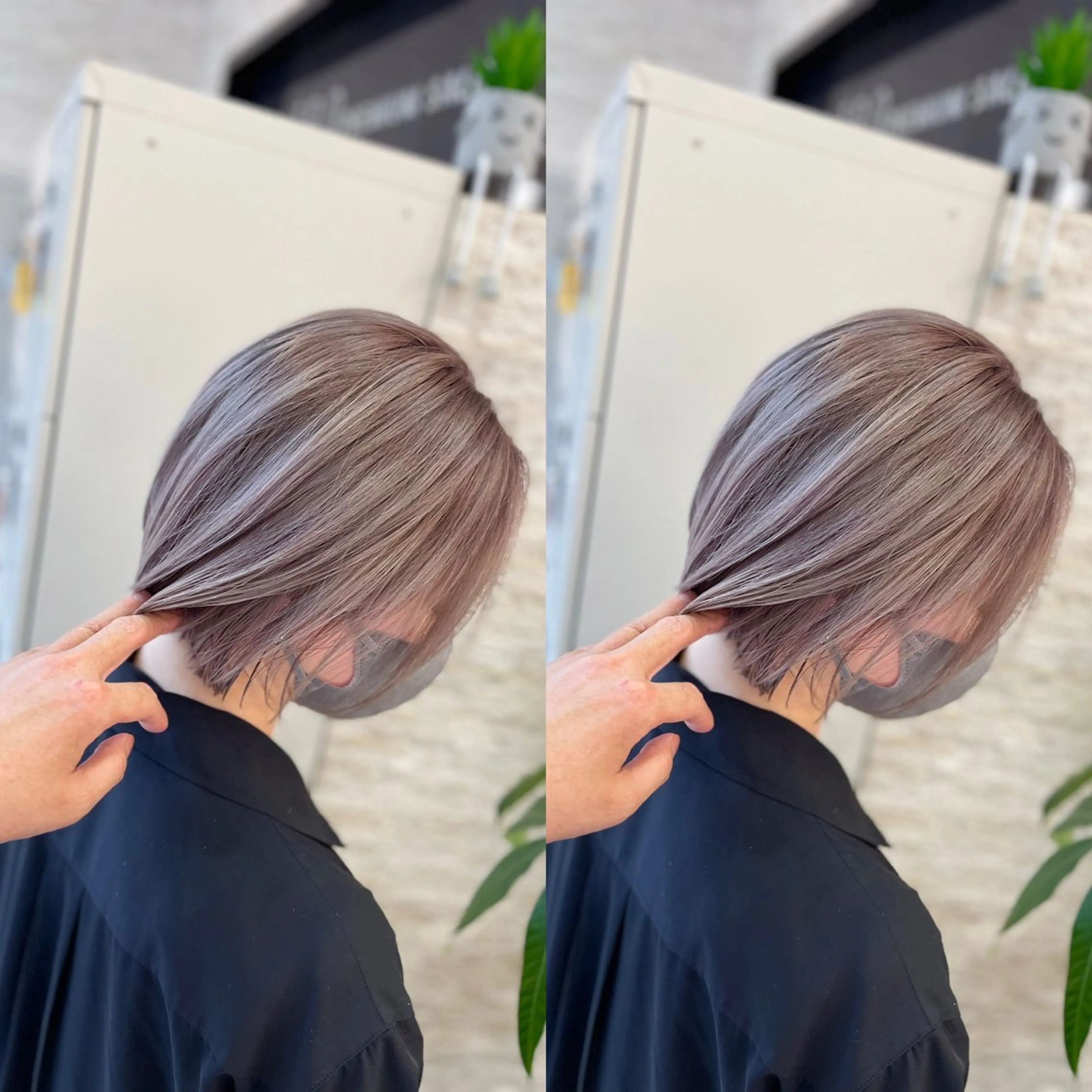 ショート ヘアカラー Y Uのヘアスタイル