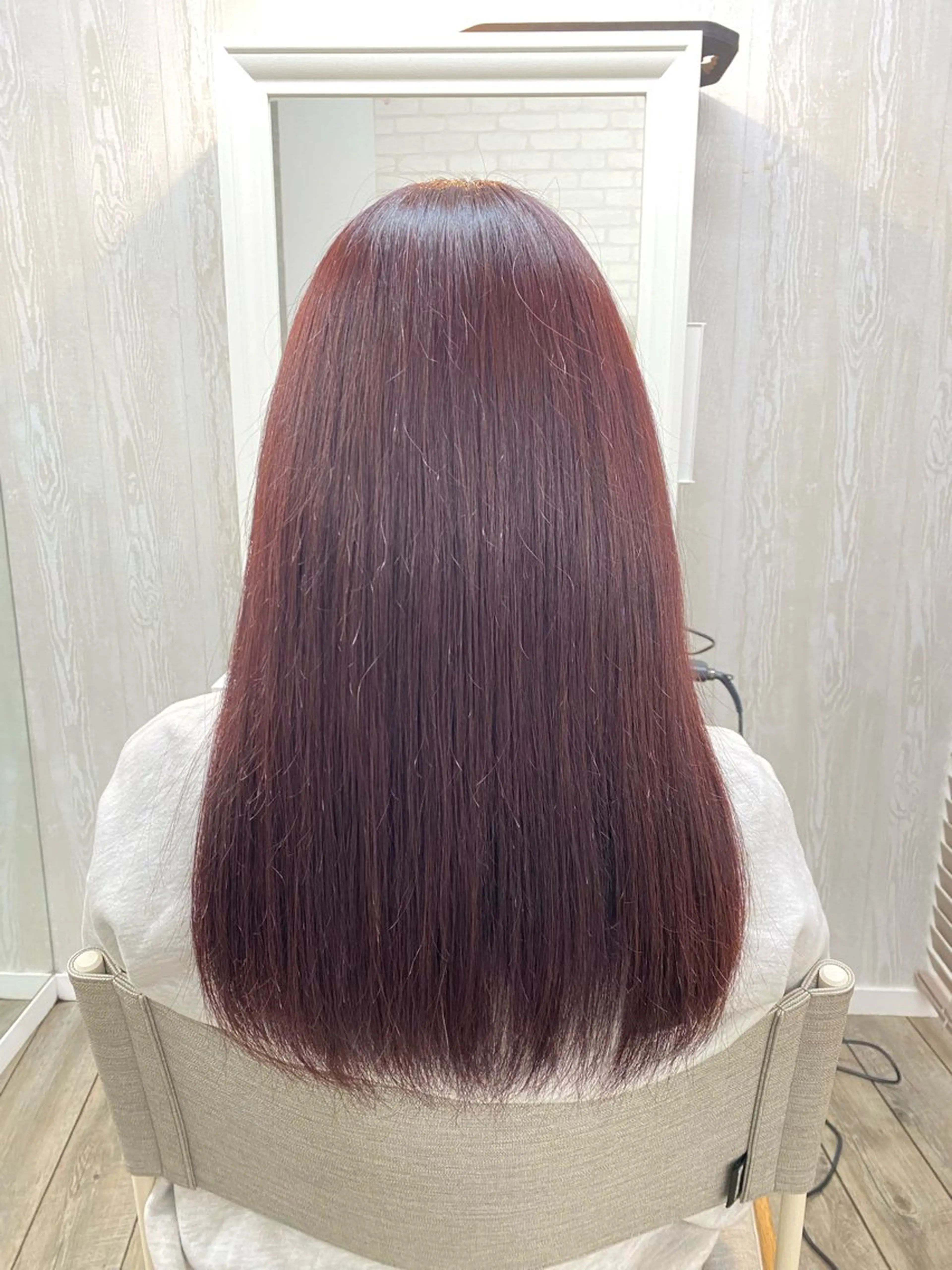 ロング カラー カシス ラベンダーカラー ピンクカラー ヘアカラー トリートメント THETAふじみ野 野宮のヘアスタイル