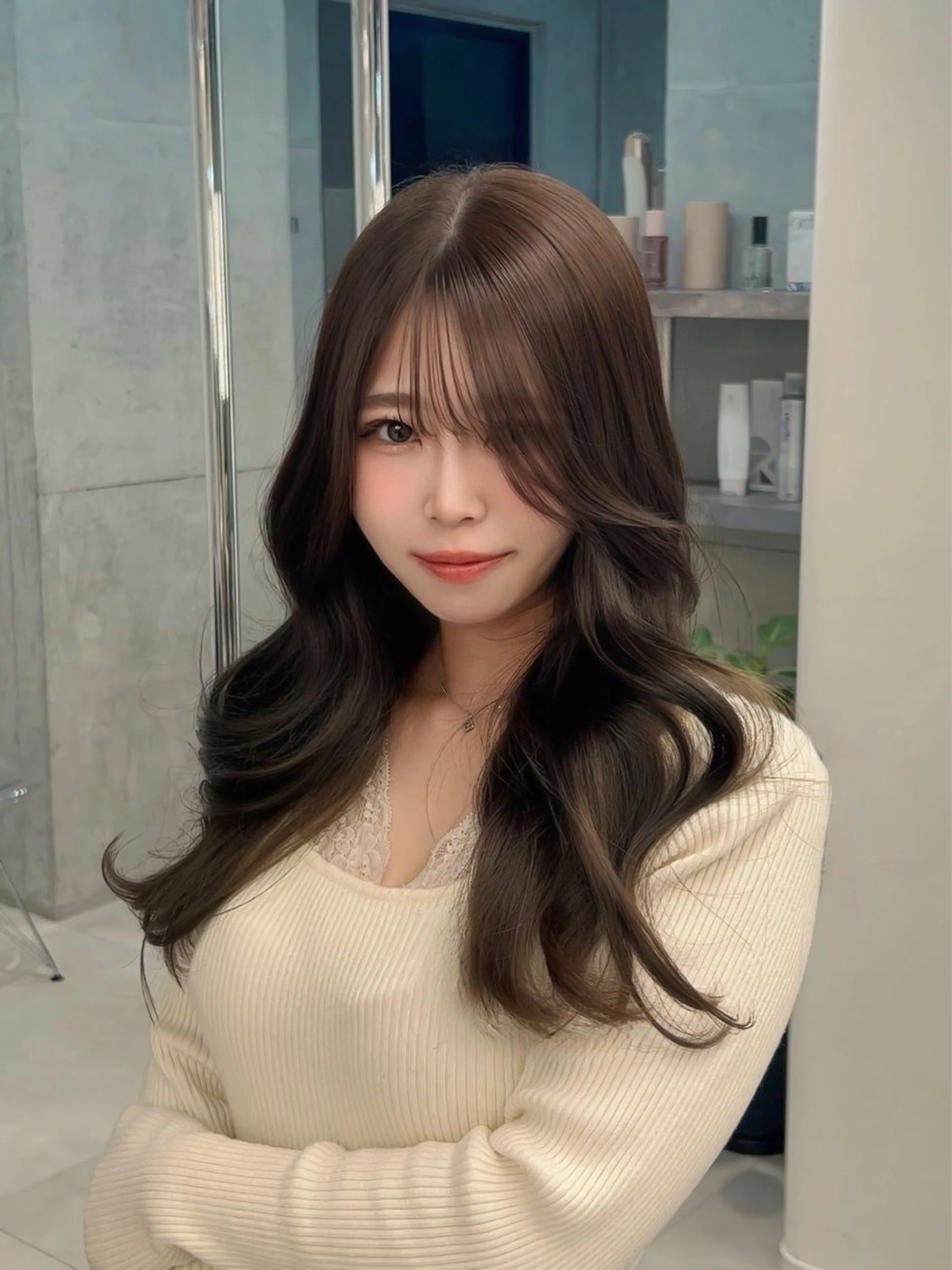 ロング カラー ヘアカラー 縮毛矯正 トリートメント ヘアセット ゆうさ │ 髪質改善 ボブ ショートのヘアスタイル