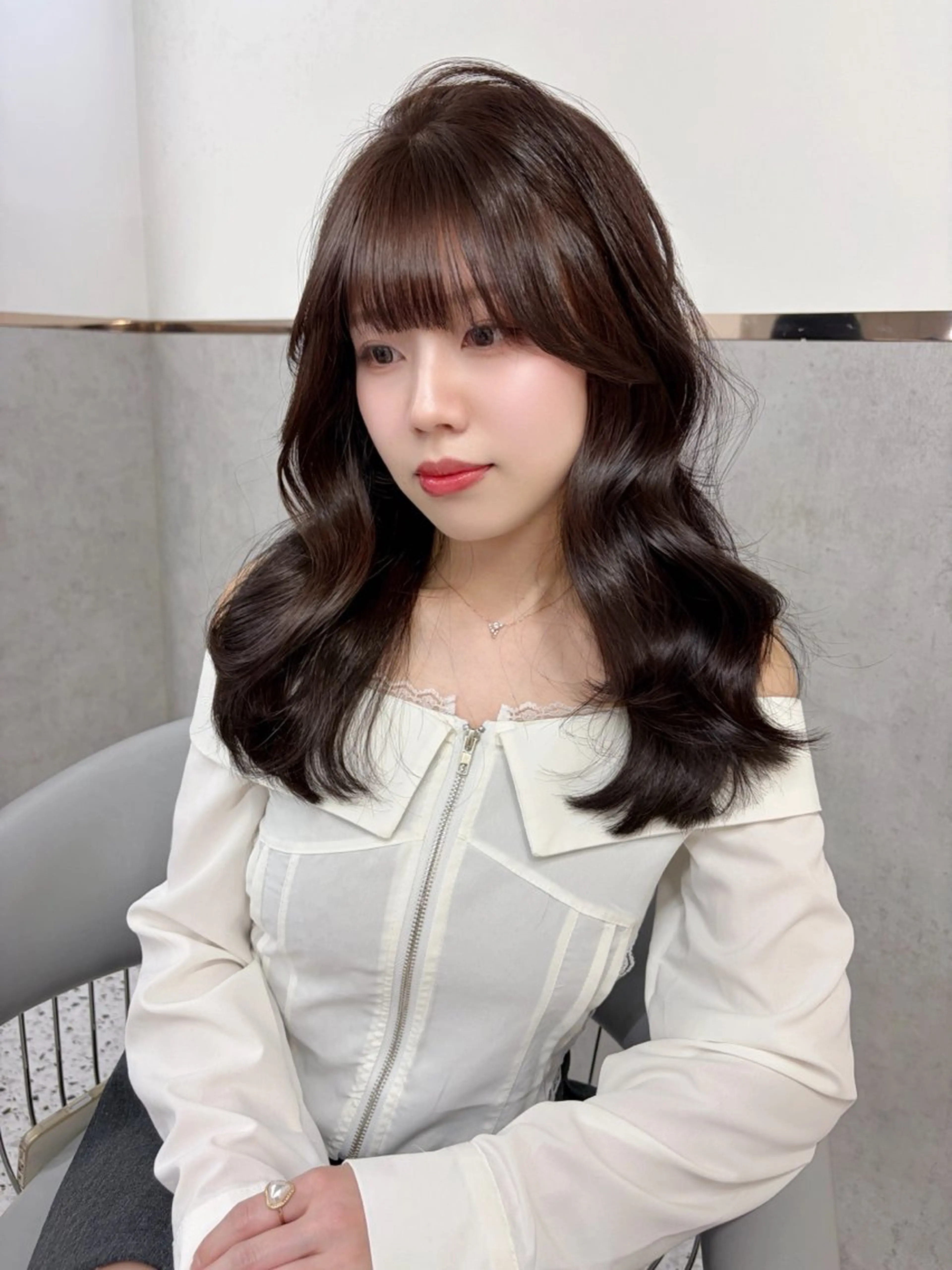 ロング カット ヘアカラー トリートメント 似合わせレイヤー / minami ⟡.·のヘアスタイル