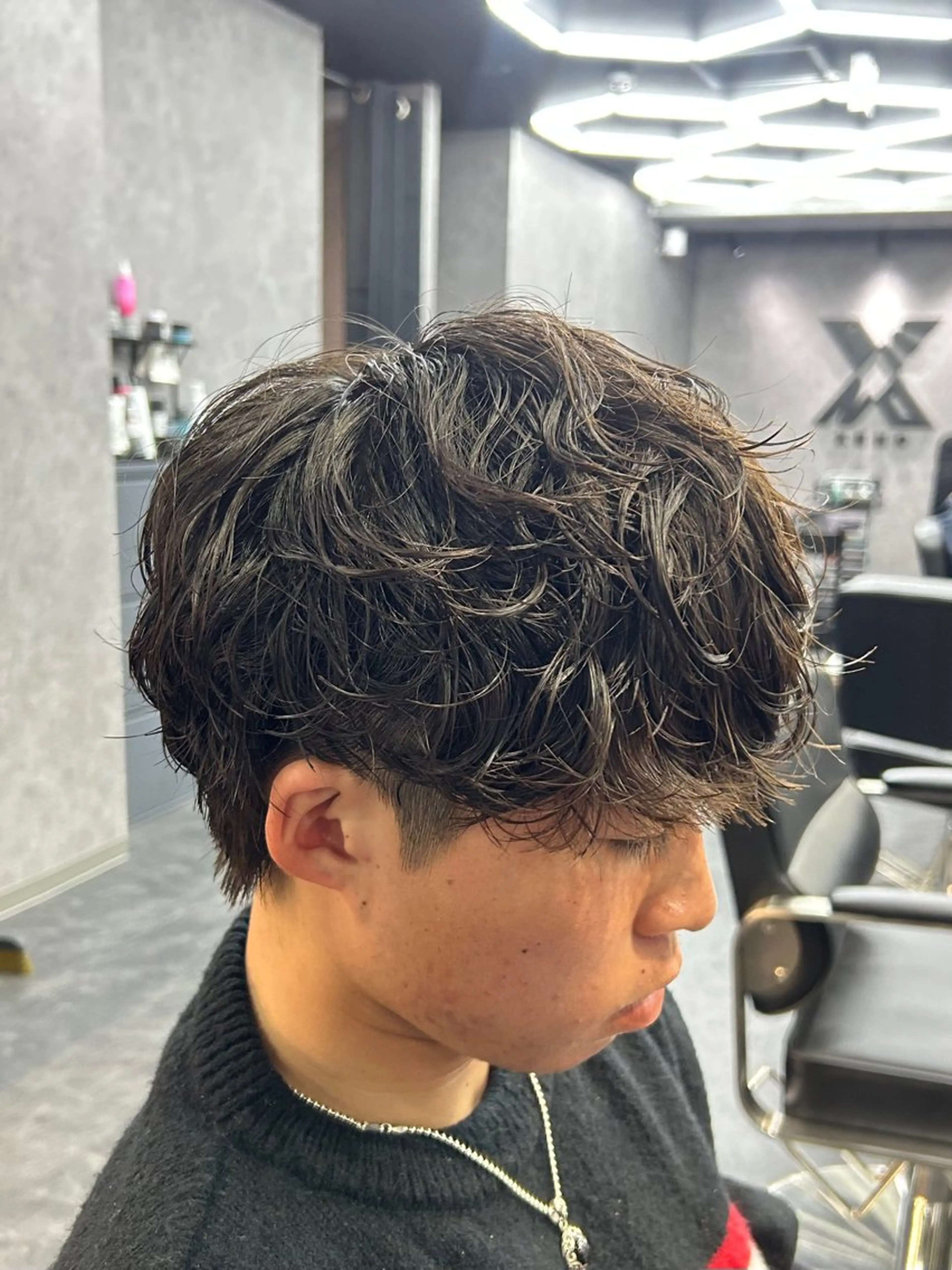 パーマ メンズ カット パーマ 深野 ちさとのヘアスタイル