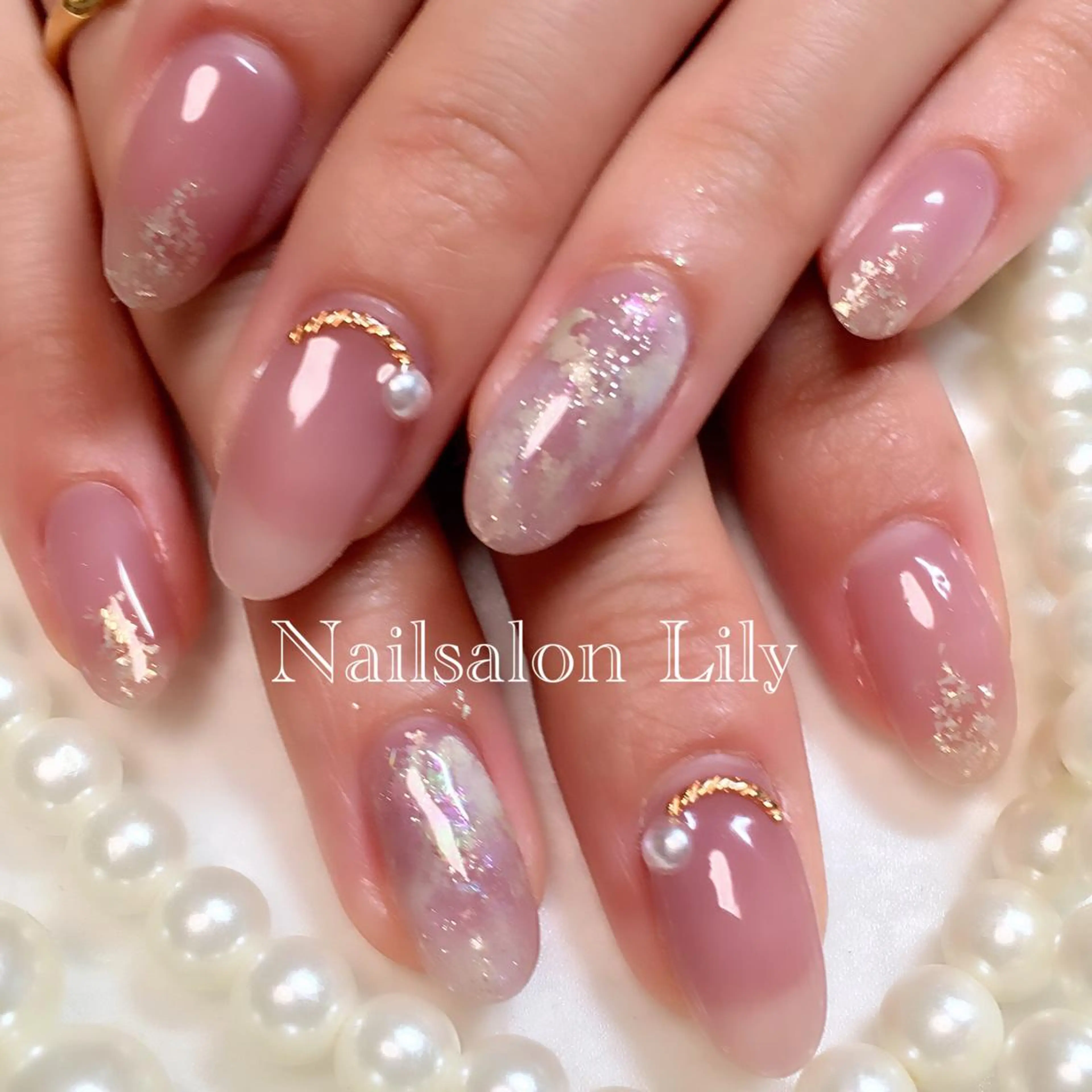 ネイル 大理石ネイル(マーブル) Lily*nail 🌻Mii🌻のネイルデザイン