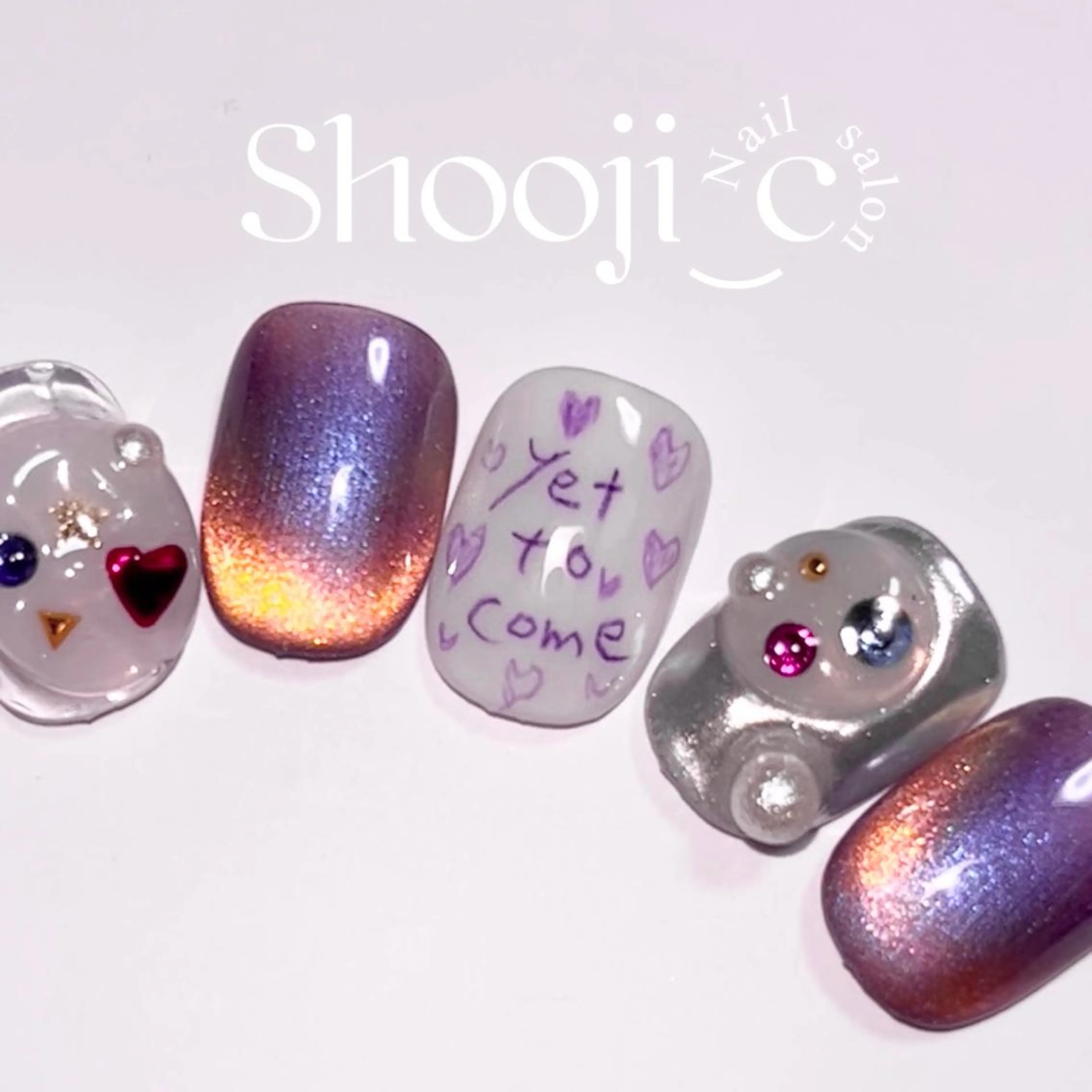 ネイル アートネイル 長さ出し ジェルネイル マグネットネイル スカルプネイル Shooji_c Nail salonのネイルデザイン