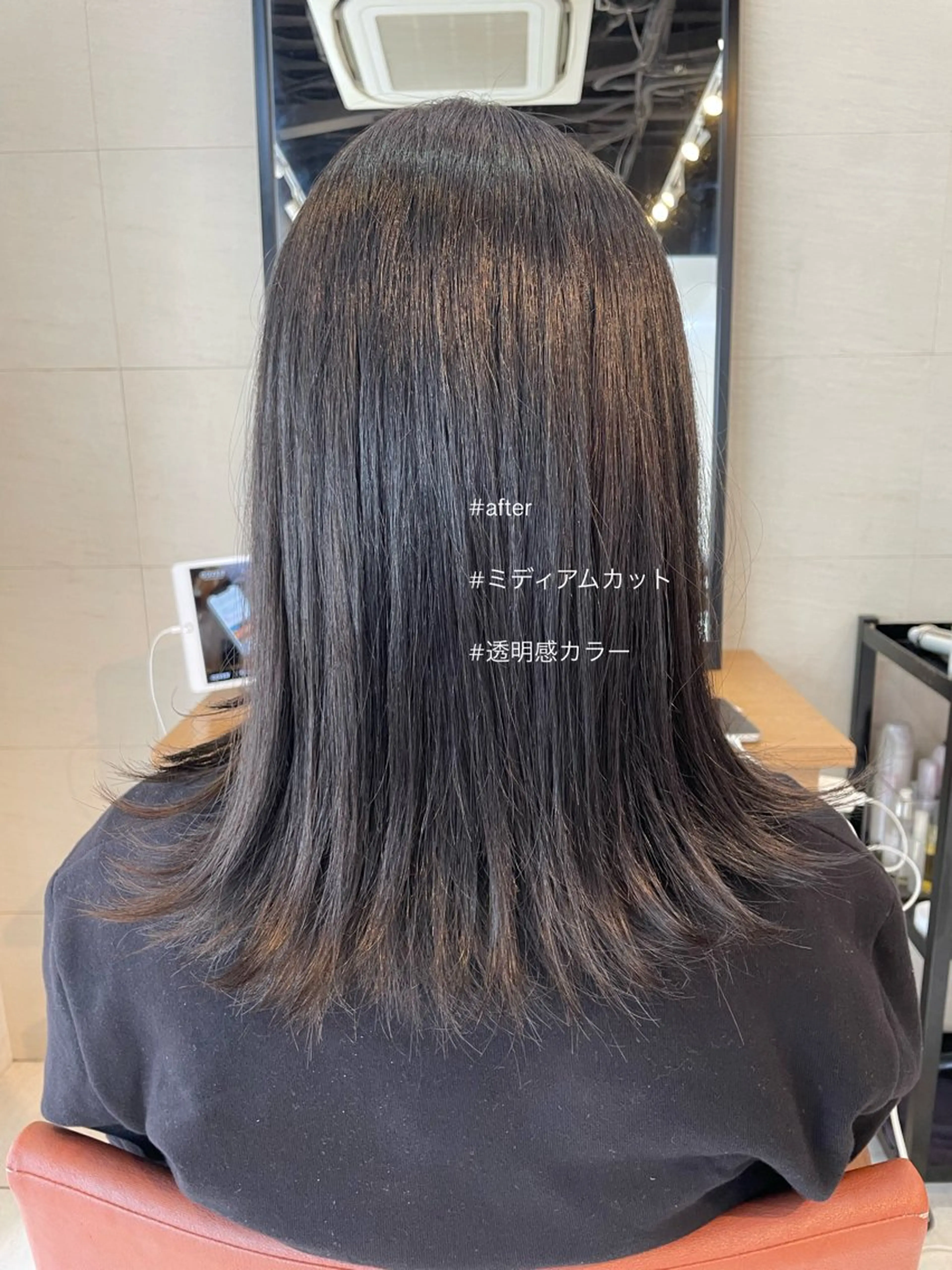 ミディアム くびれヘア カット ヘアカラー トリートメント ボブ/ミディアム 親しみやすさ/さくらのヘアスタイル
