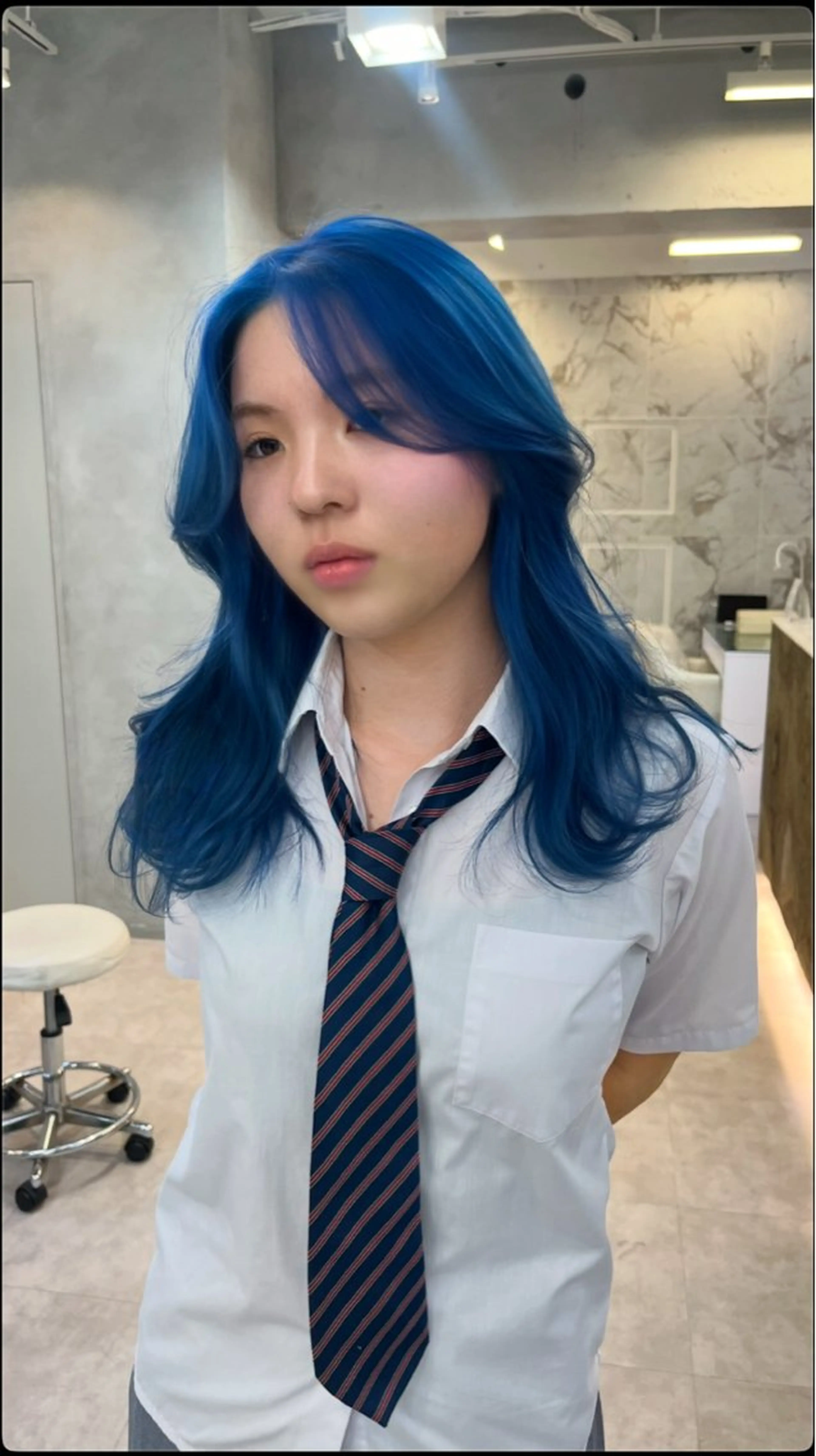 セミロング カラー ヘアアレンジ ippo所属・💎韓国ヘア/ 艶カラー💎souのヘアスタイル