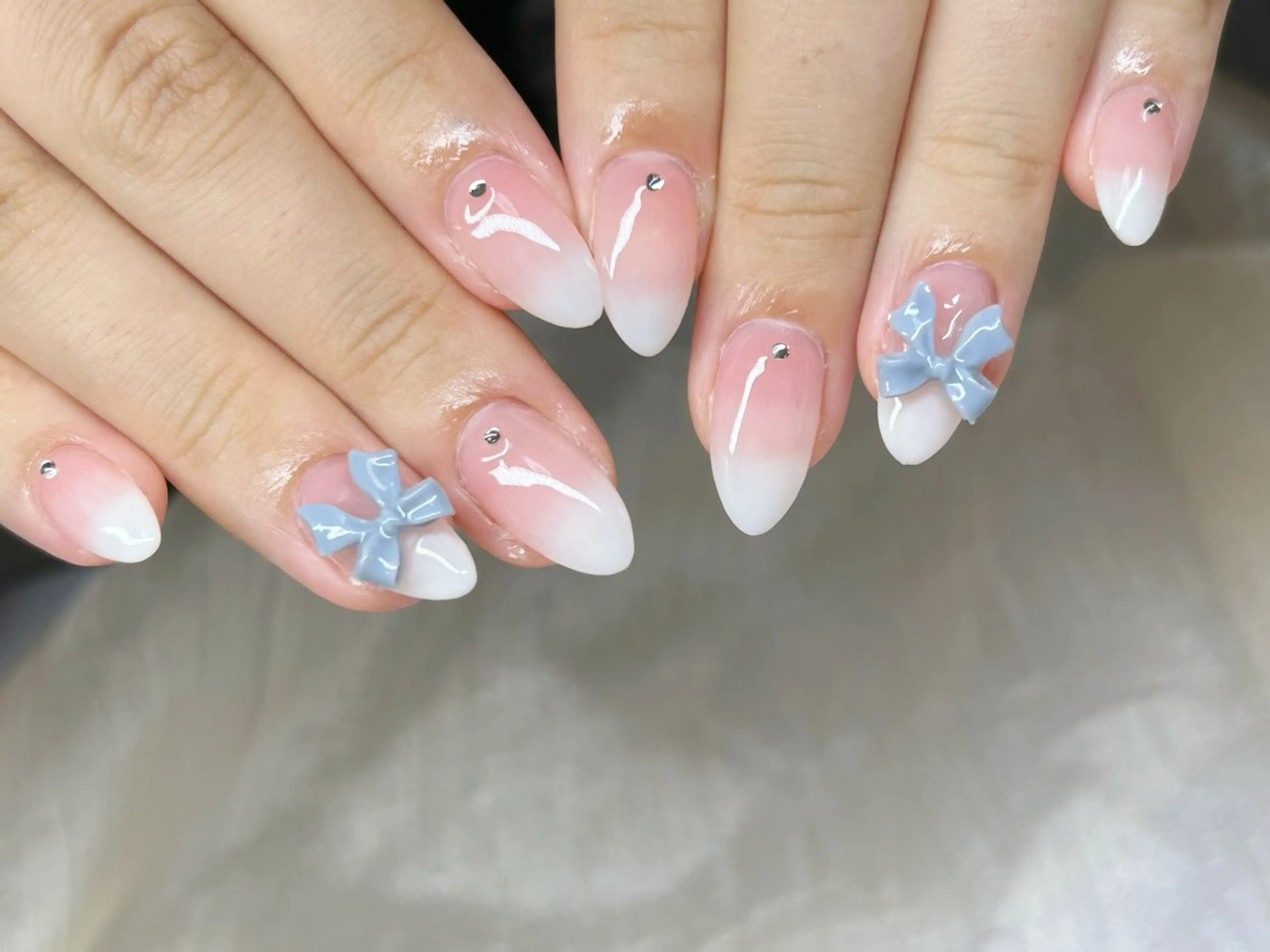 ネイル アートネイル チークネイル 成人式 入学式 長さ出し ハンドネイル Lino Nailのネイルデザイン