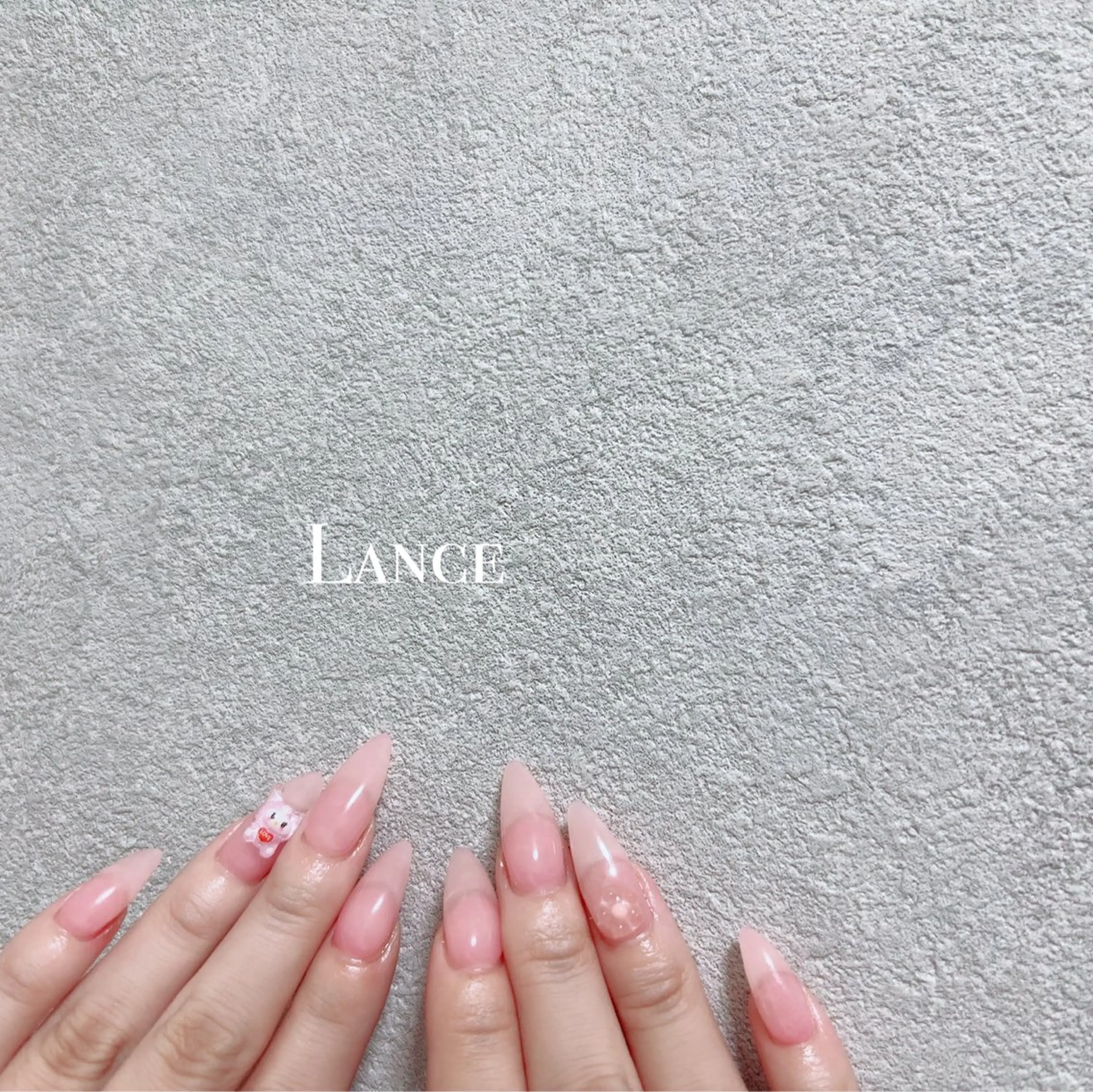 ネイル オーロラネイル フットネイル フレンチネイル ハート キラキラネイル Lance nailのネイルデザイン