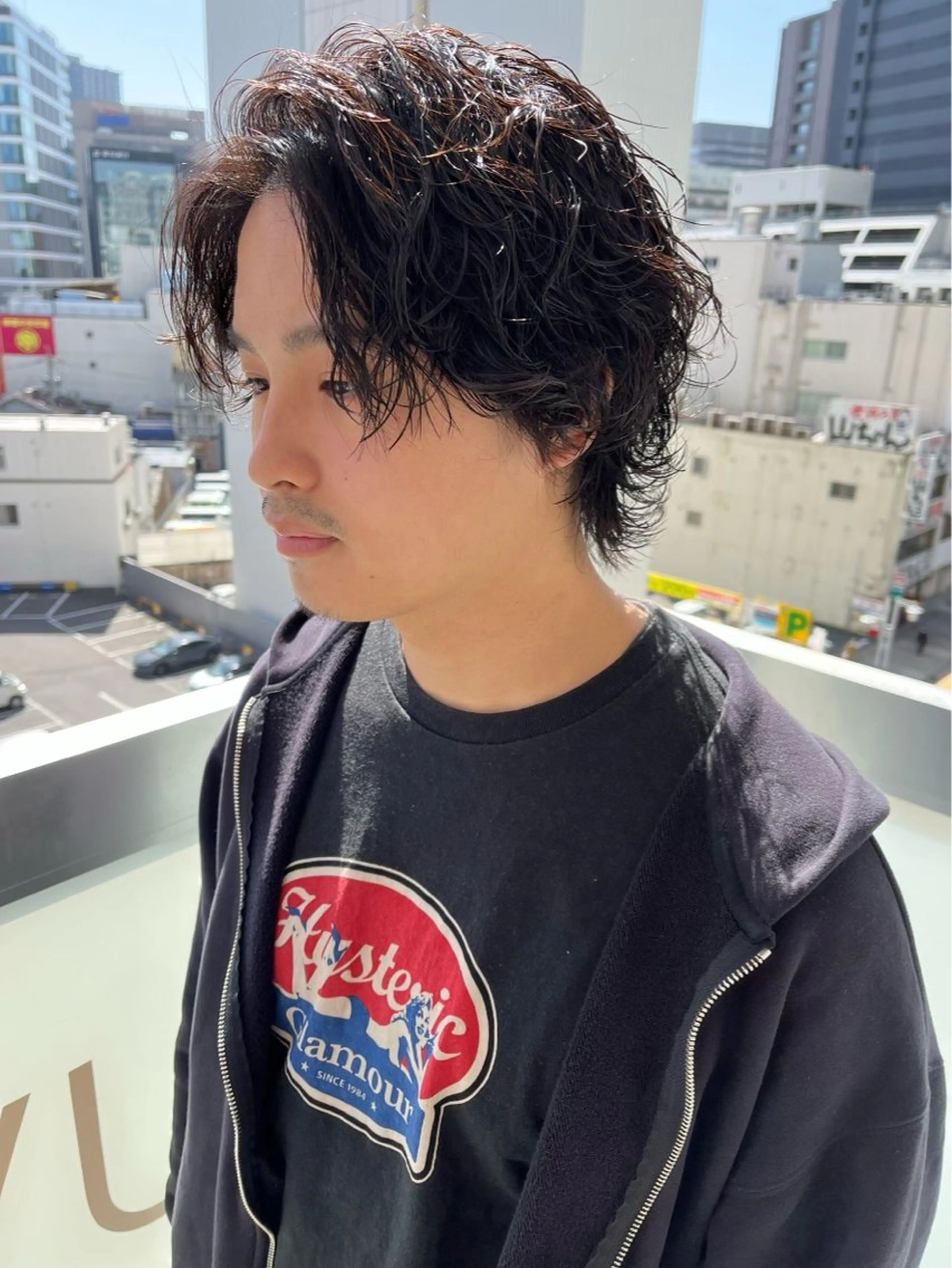 パーマ メンズ LUVISM ボブ りきカットモデル募集のヘアスタイル