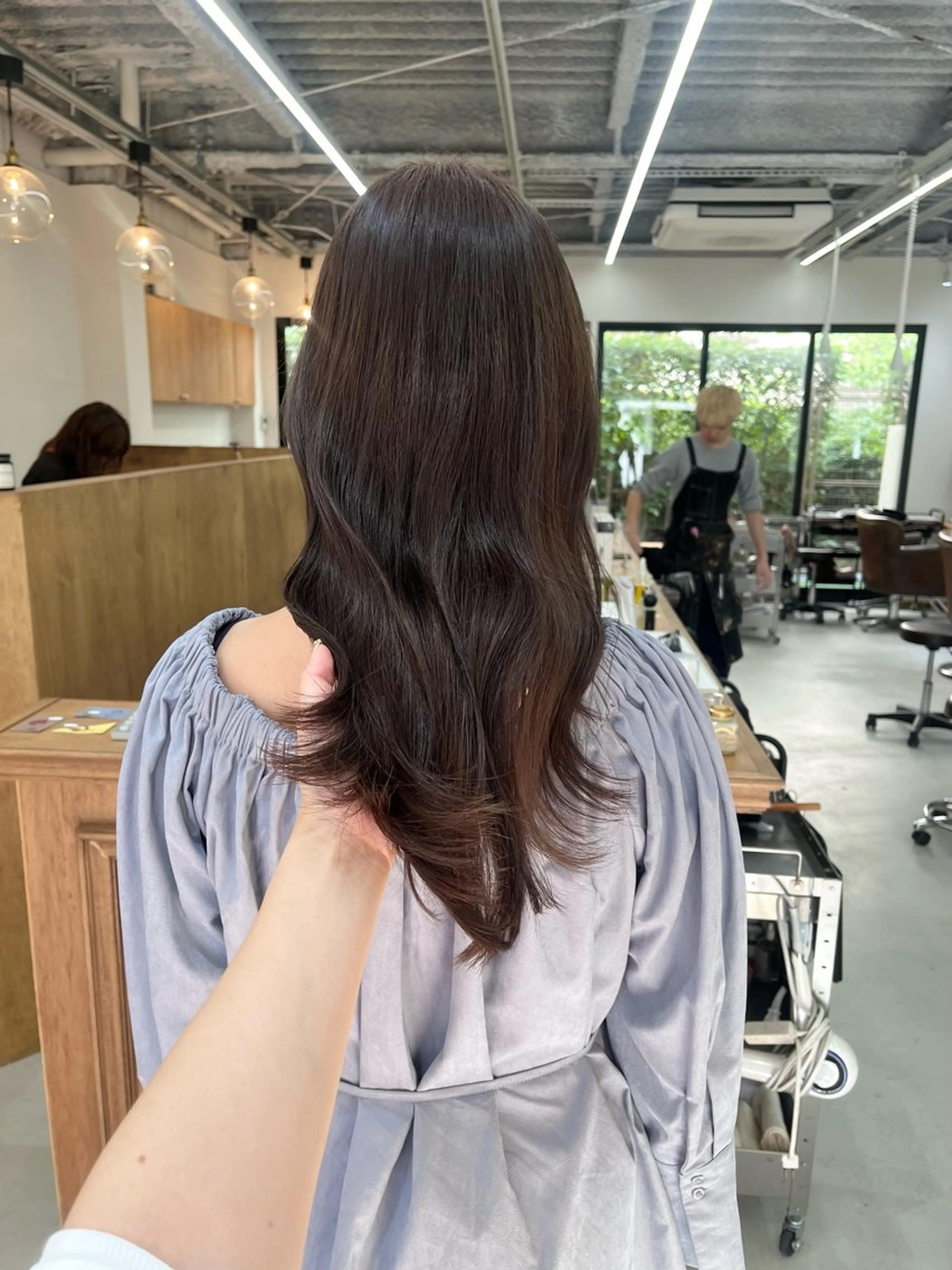 セミロング カラー ヘアアレンジ ブリーチ ダブルカラー ブリーチなしカラー カット ヘアカラー トリートメント ena/ブリーチなし 透明感・レイヤー🎀のヘアスタイル