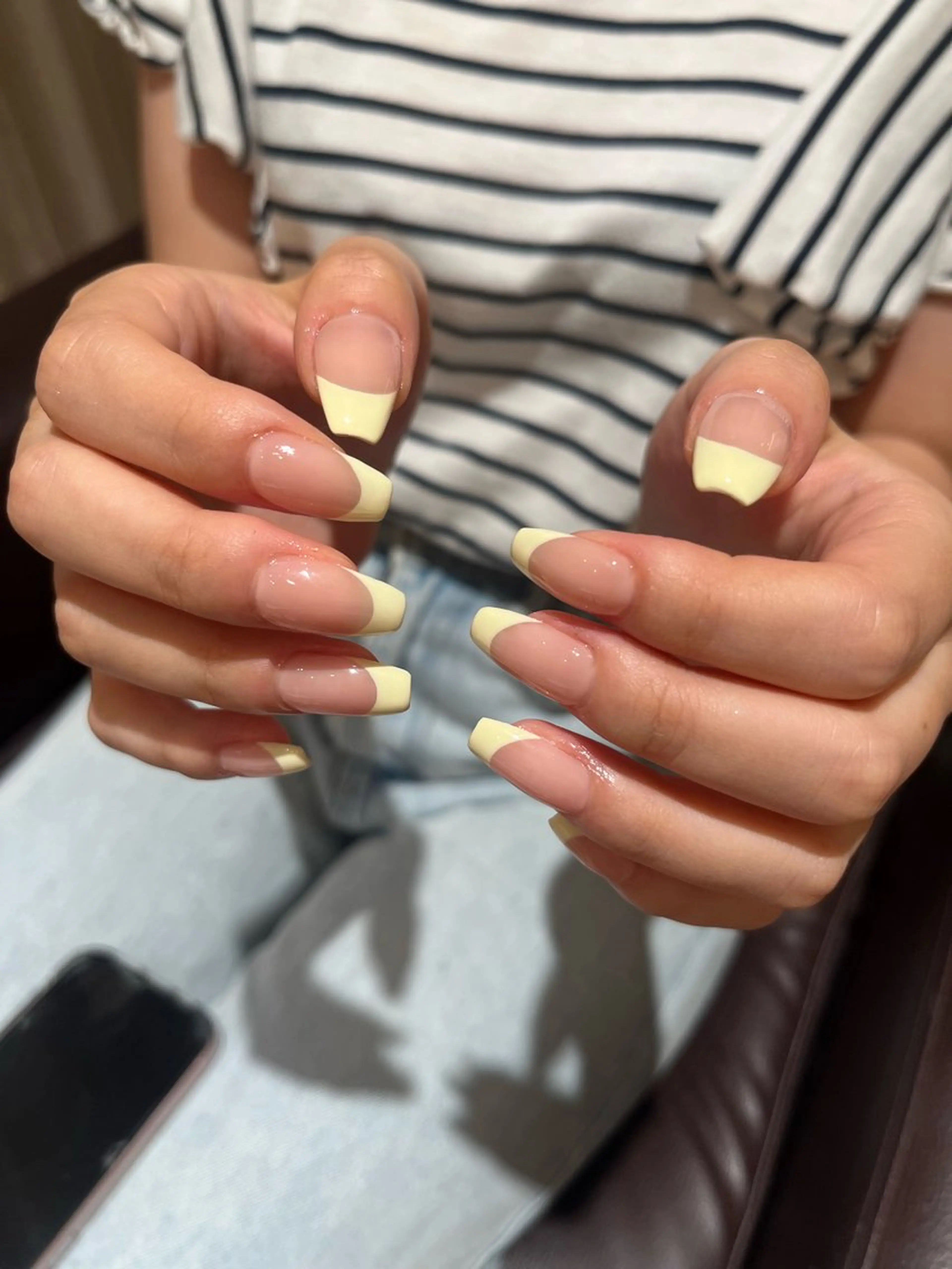 ネイル フレンチネイル 黄色 NailAVANCE Ichikaのネイルデザイン