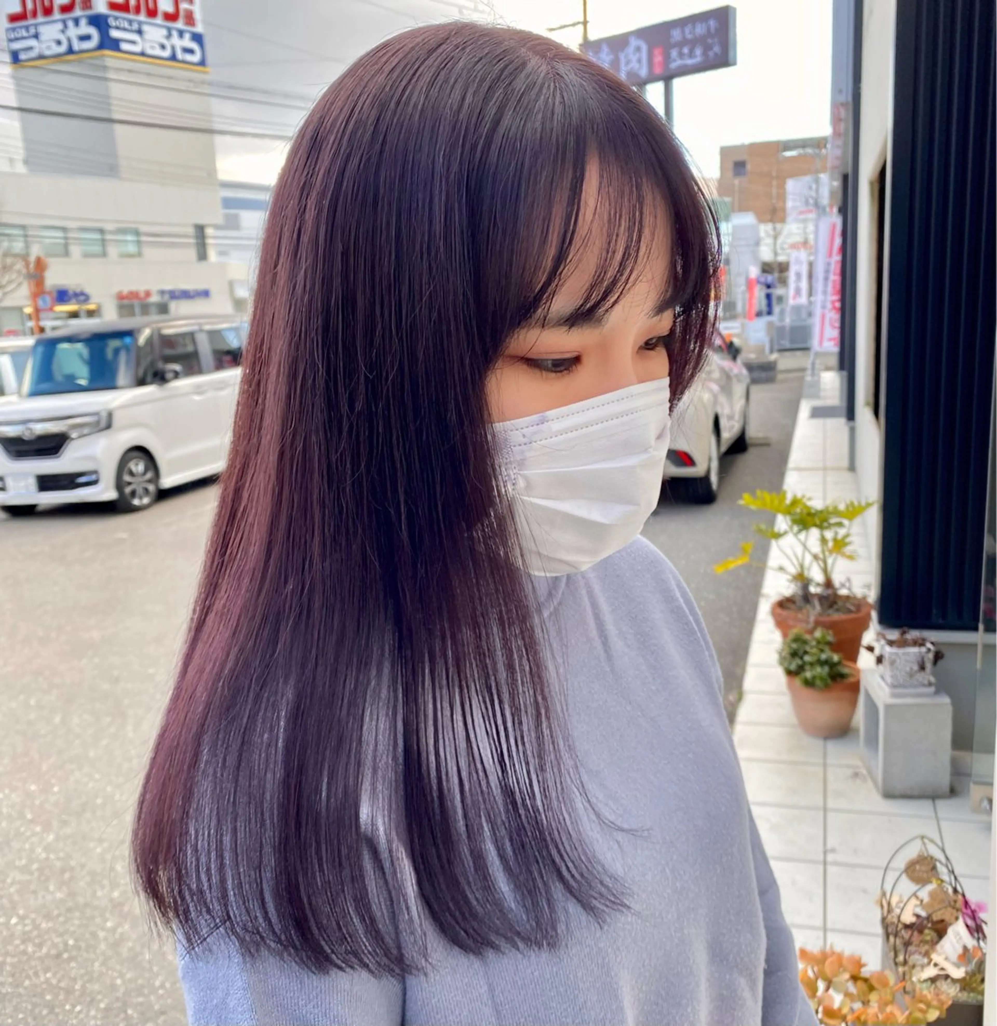 ロング カラー 惣木 菜穂のヘアスタイル