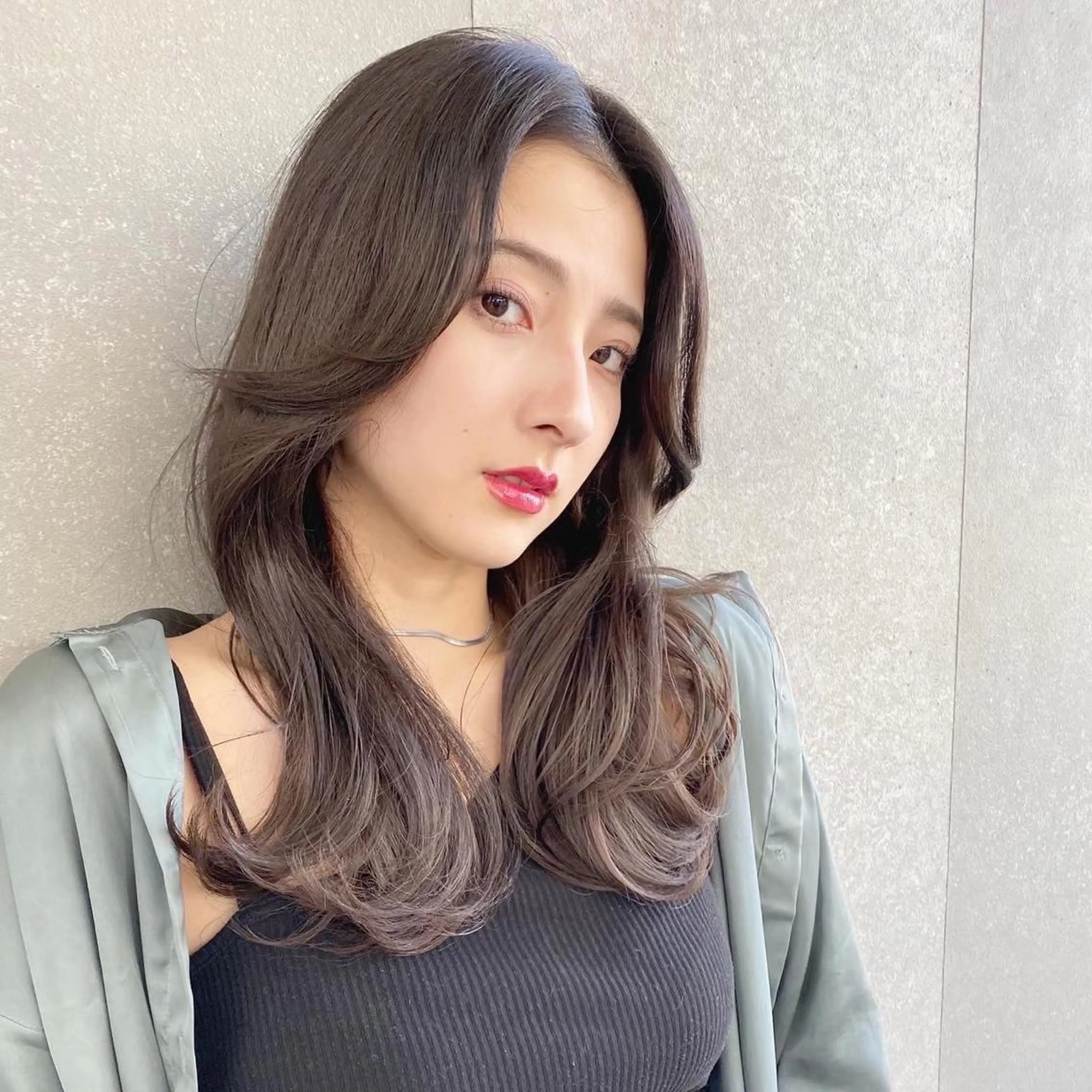 セミロング カラー くびれヘア 韓国風ヘア ♥️ボブ韓国風ヘア ♥️久保田夢美のヘアスタイル