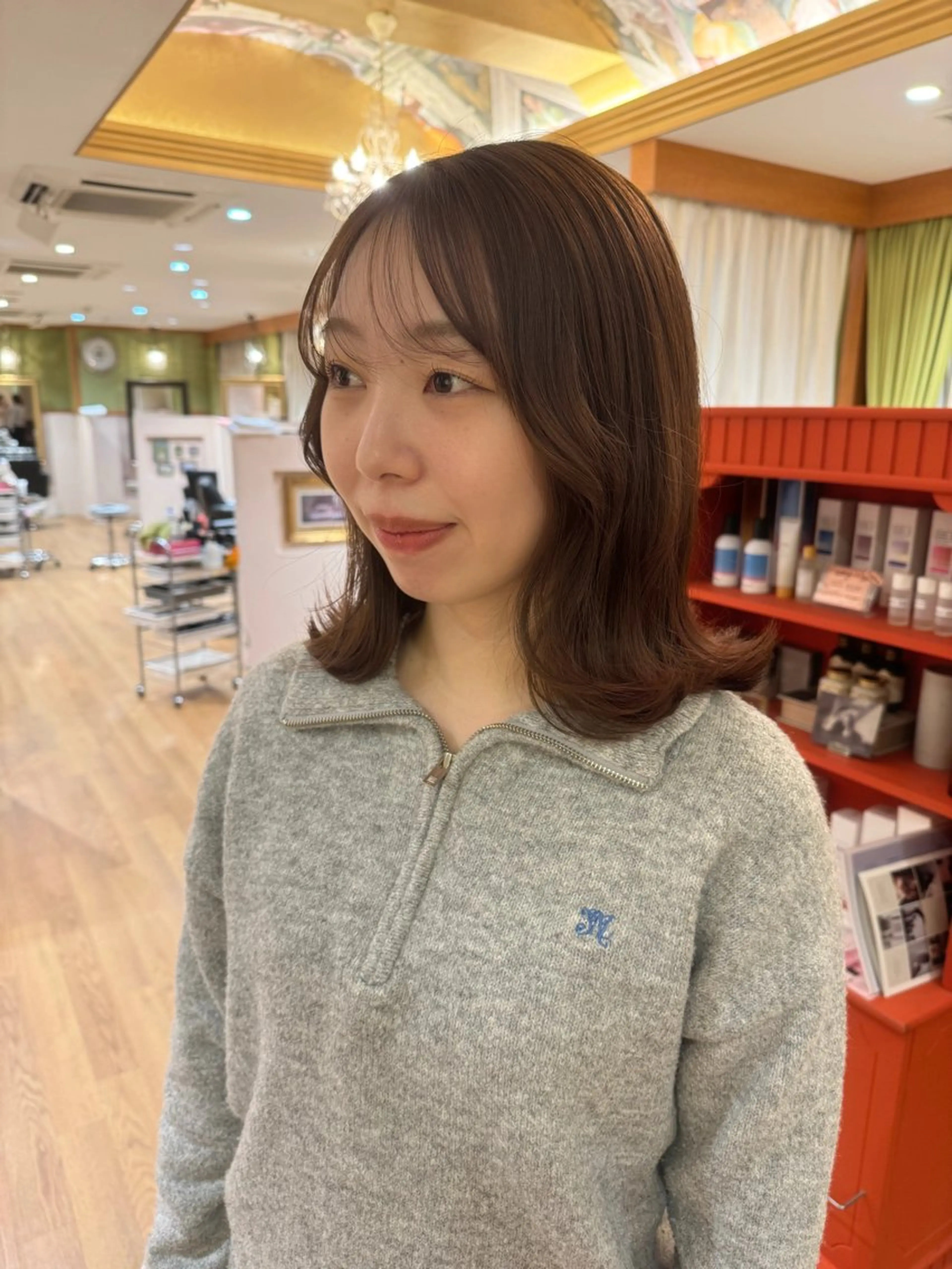 ミディアム カラー ベージュカラー ブリーチ ダブルカラー ヘーゼル ブリーチなしカラー haruna🐈🎀 / Lita 4Fのヘアスタイル