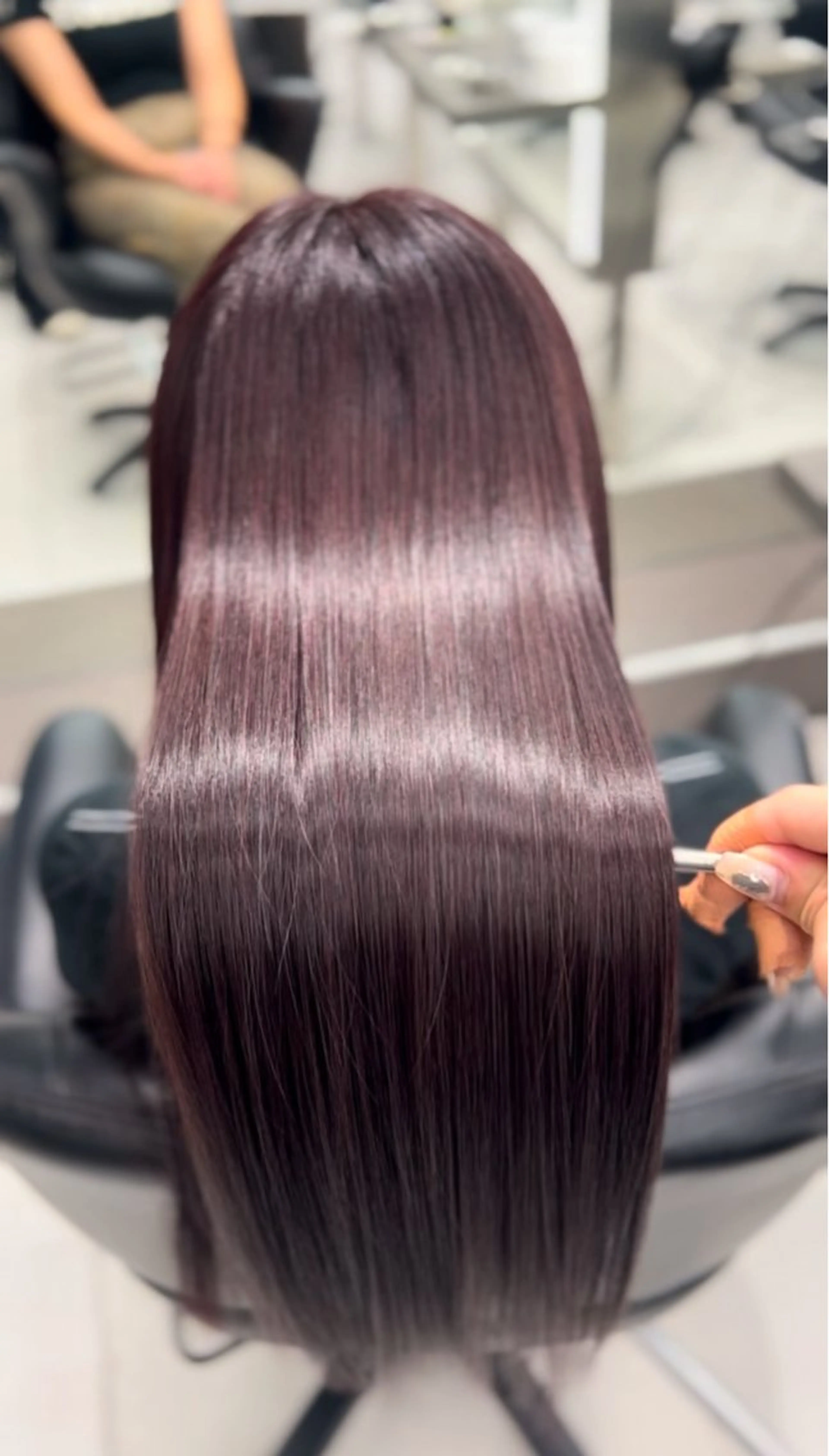 ロング カット ヘアカラー 縮毛矯正 トリートメント 銀座/韓国/ワンホン 🤍艶髪🖤nahoのヘアスタイル